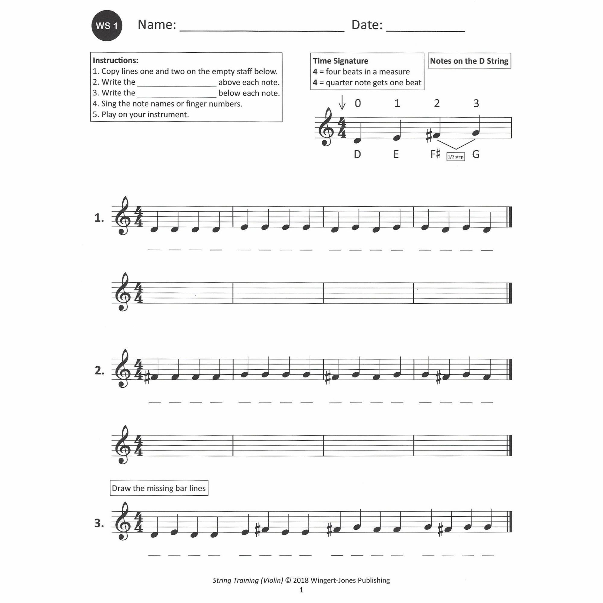 Sample: Violin (Pg. 1)