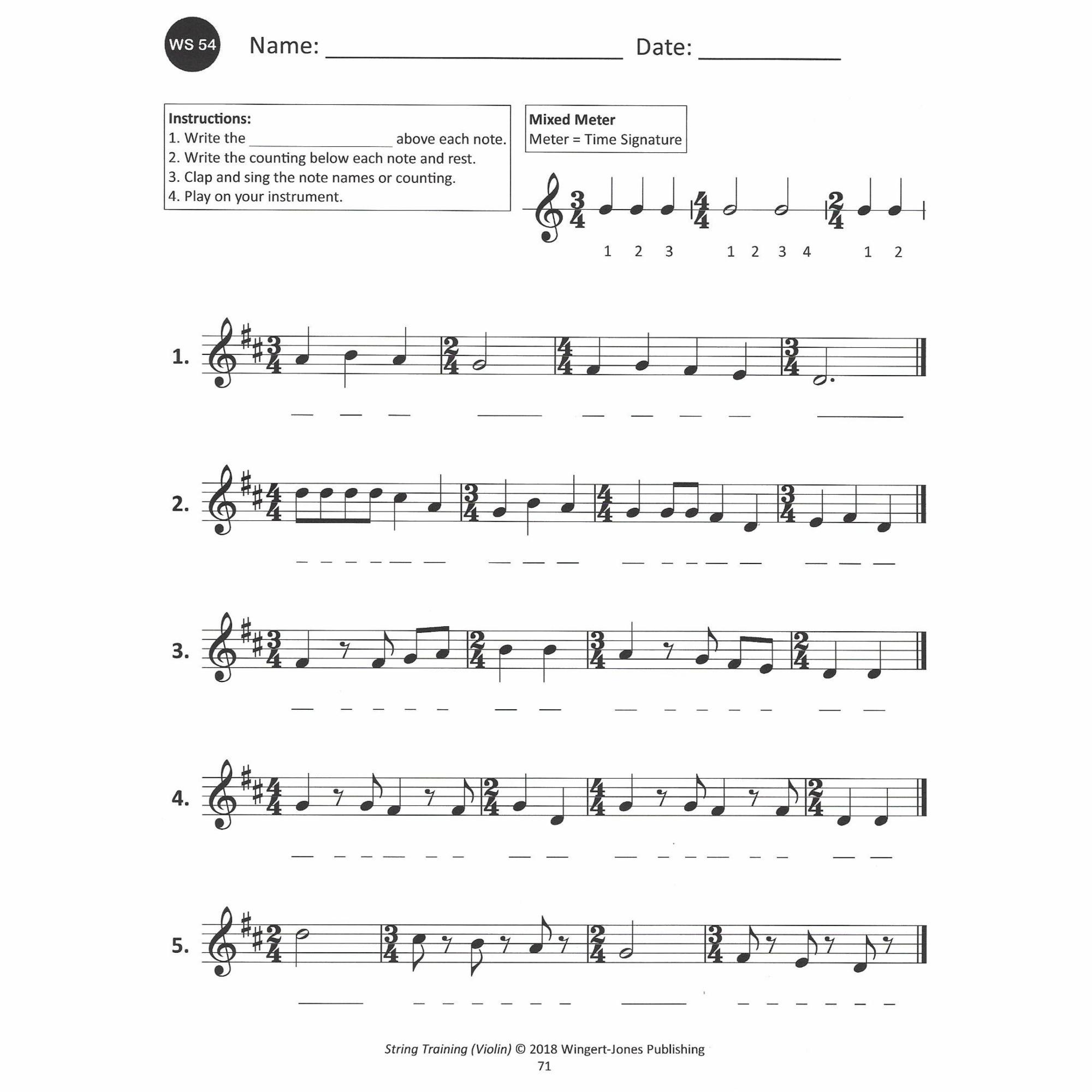 Sample: Violin (Pg. 71)