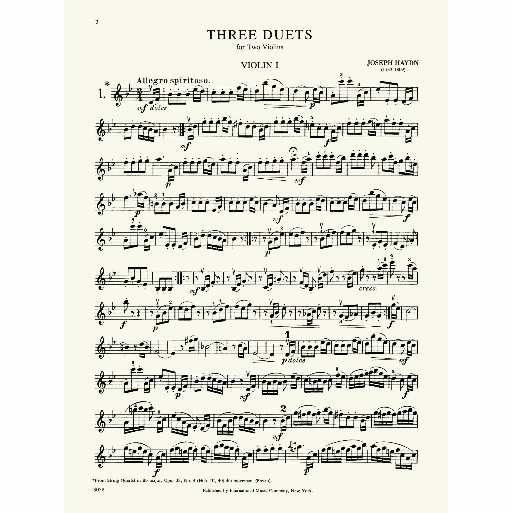 Sample: Violin I (Pg. 2)