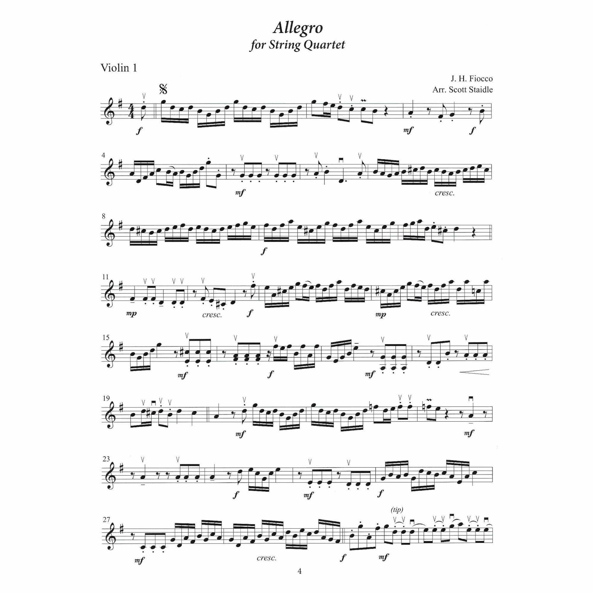 Sample: Violin I (Pg. 4)