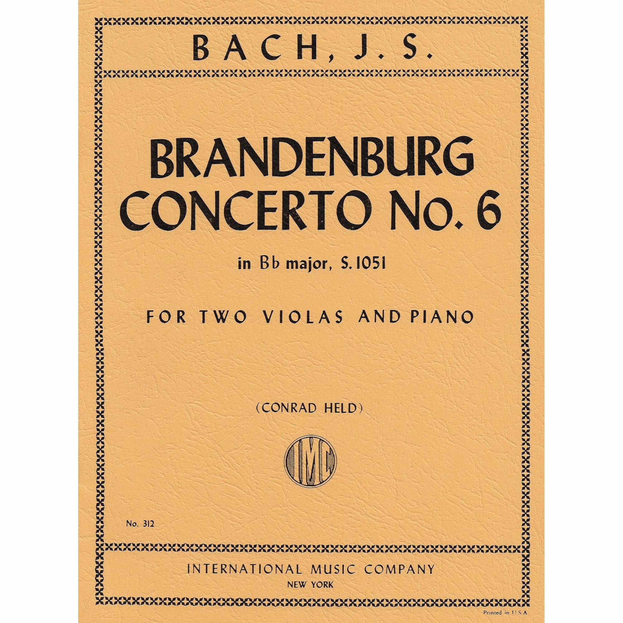 Bach -- Brandenburg Concerto No. 6 in B-flat Major, S. 1051 for Two Violas and Piano