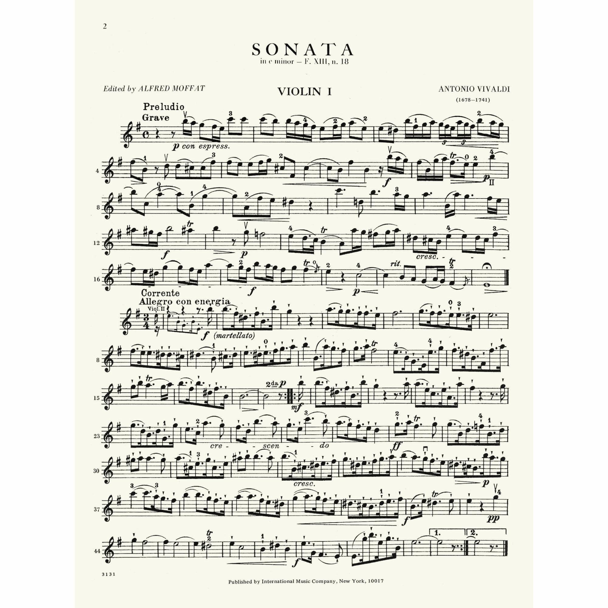 Sample: Violin I (Pg. 2)