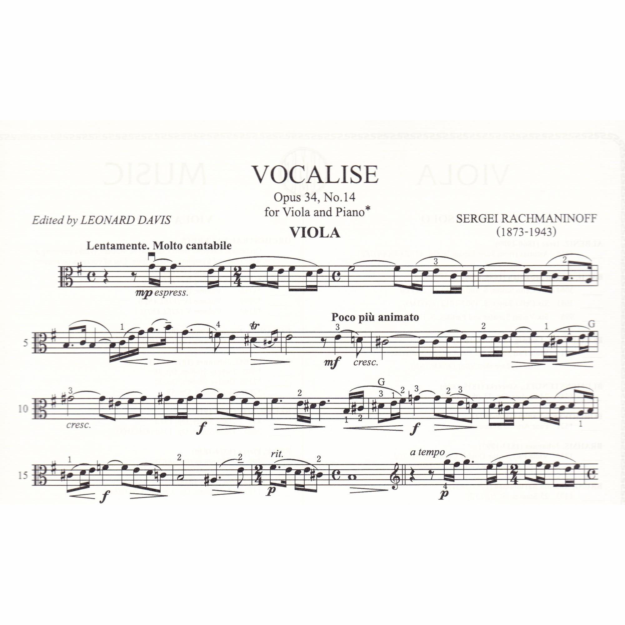 Sample: Viola Part