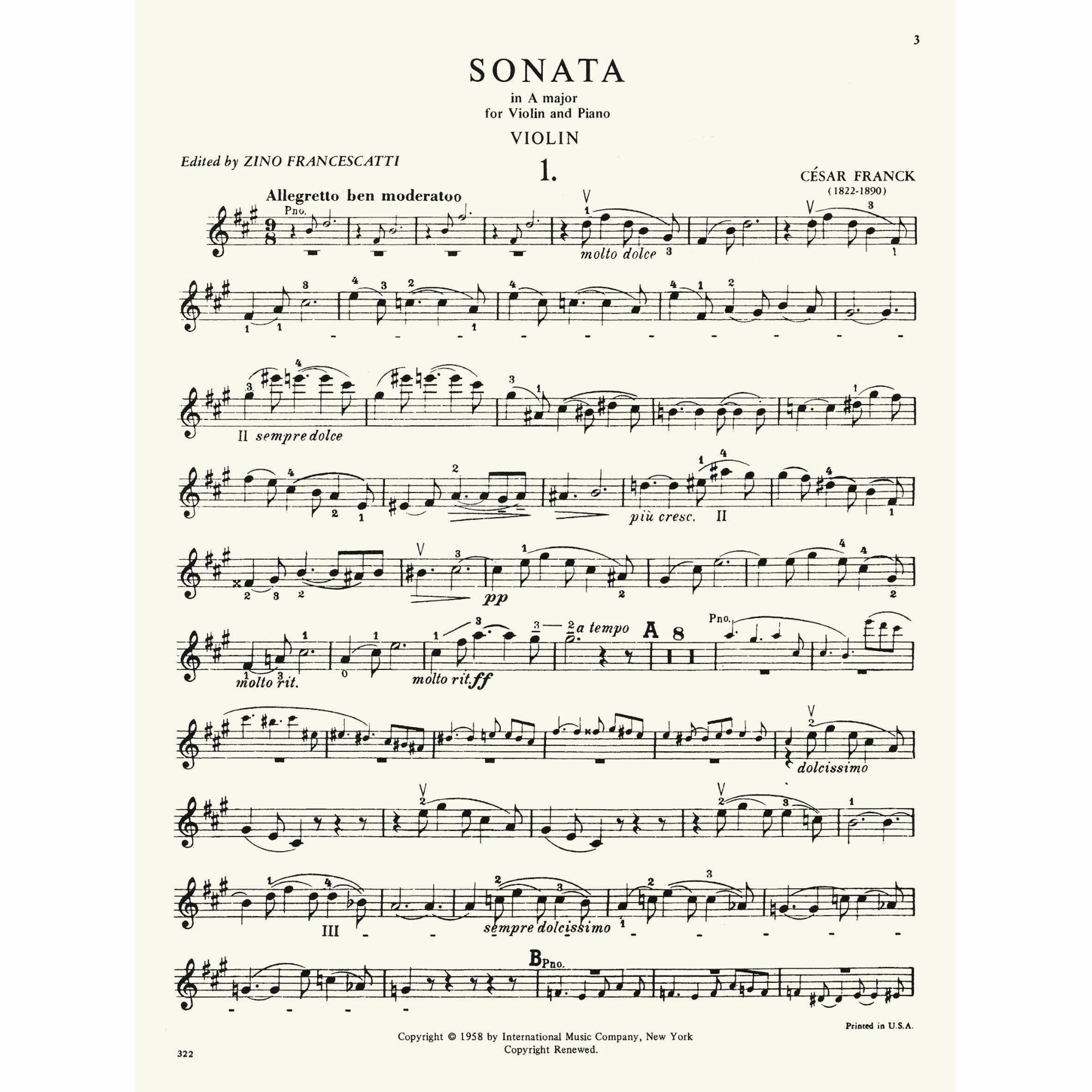 Sample: Violin Part