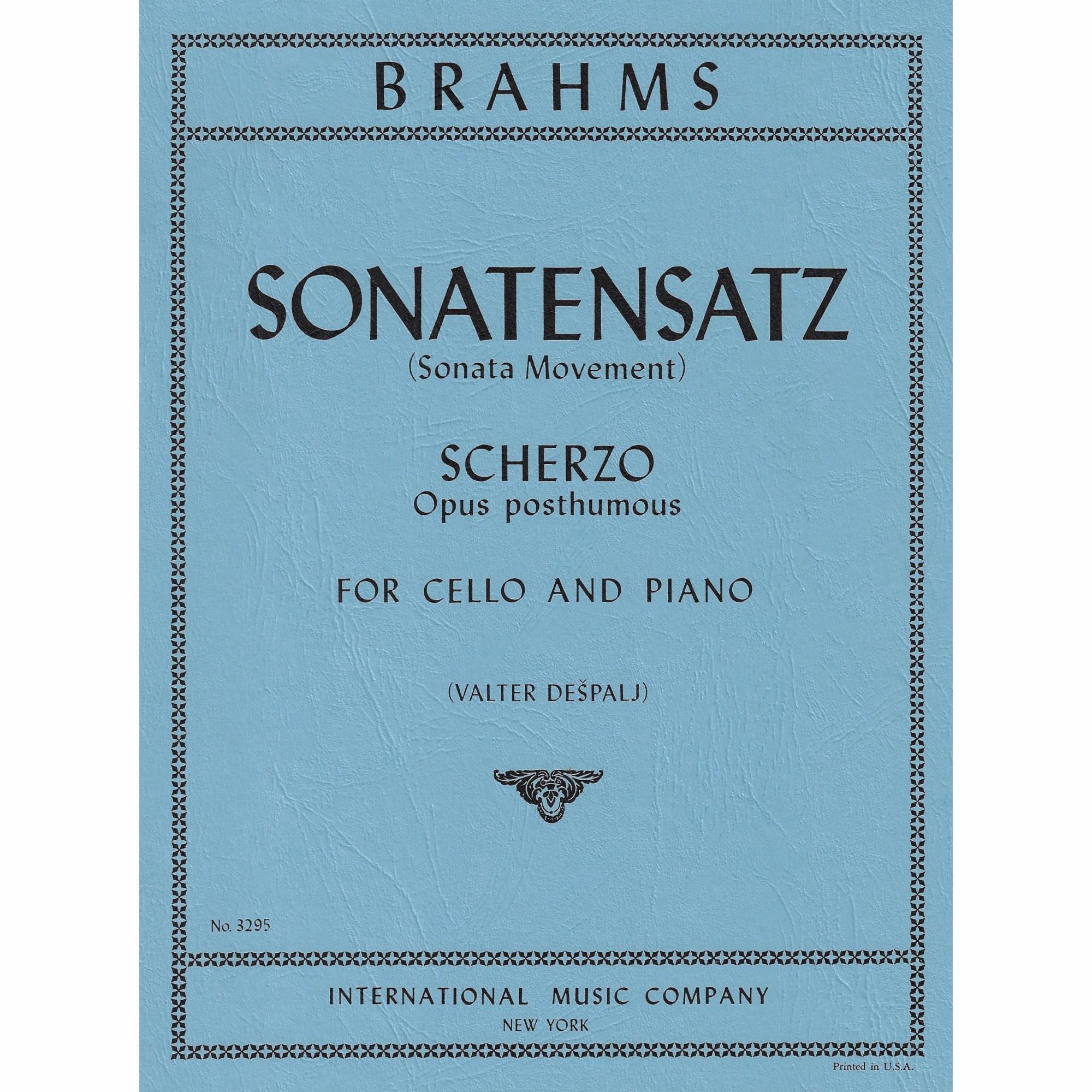 Brahms -- Sonatensatz (Scherzo) Op. post. for Cello and Piano