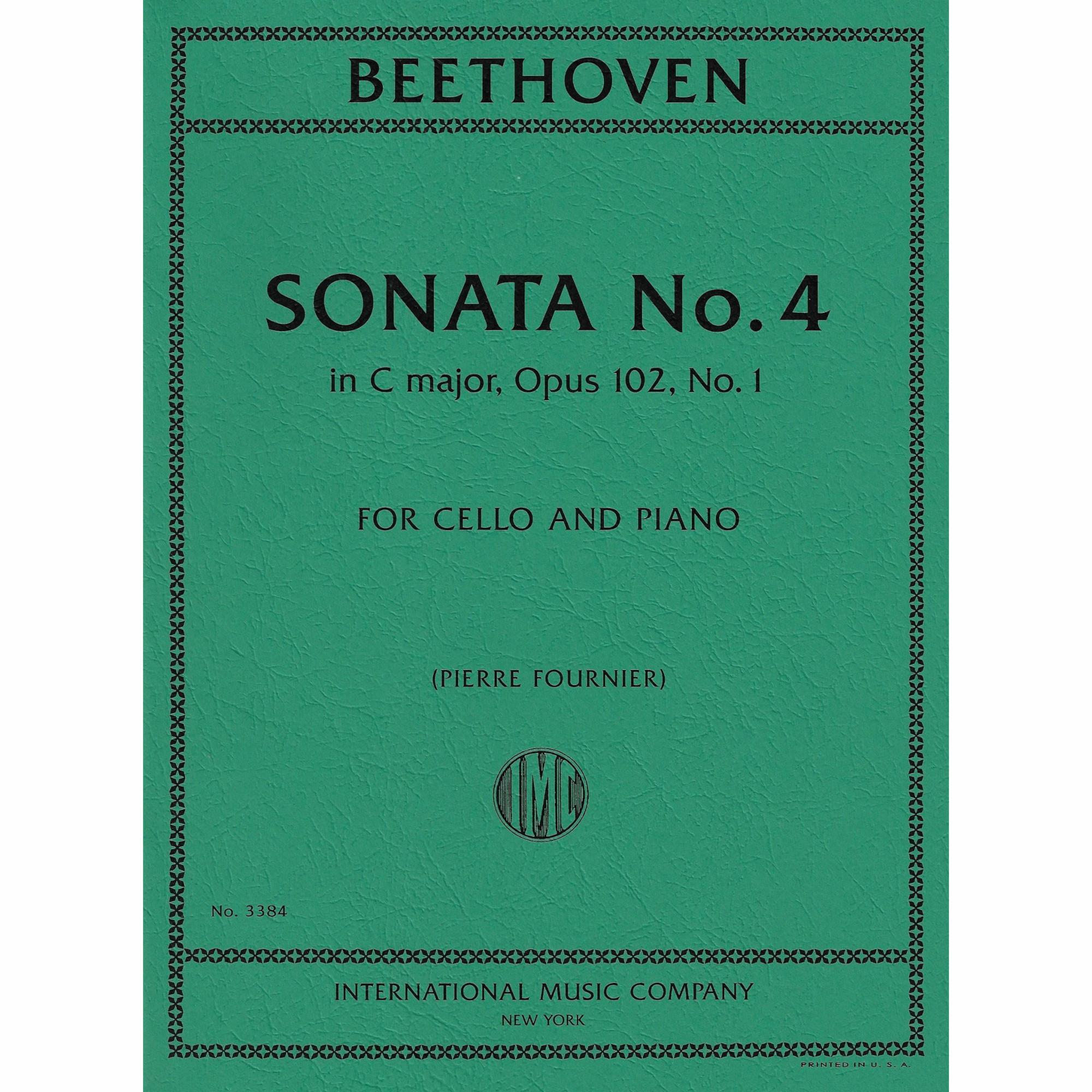 Beethoven -- Sonata No. 4 in C Major, Op. 102, No. 1 for Cello and Piano