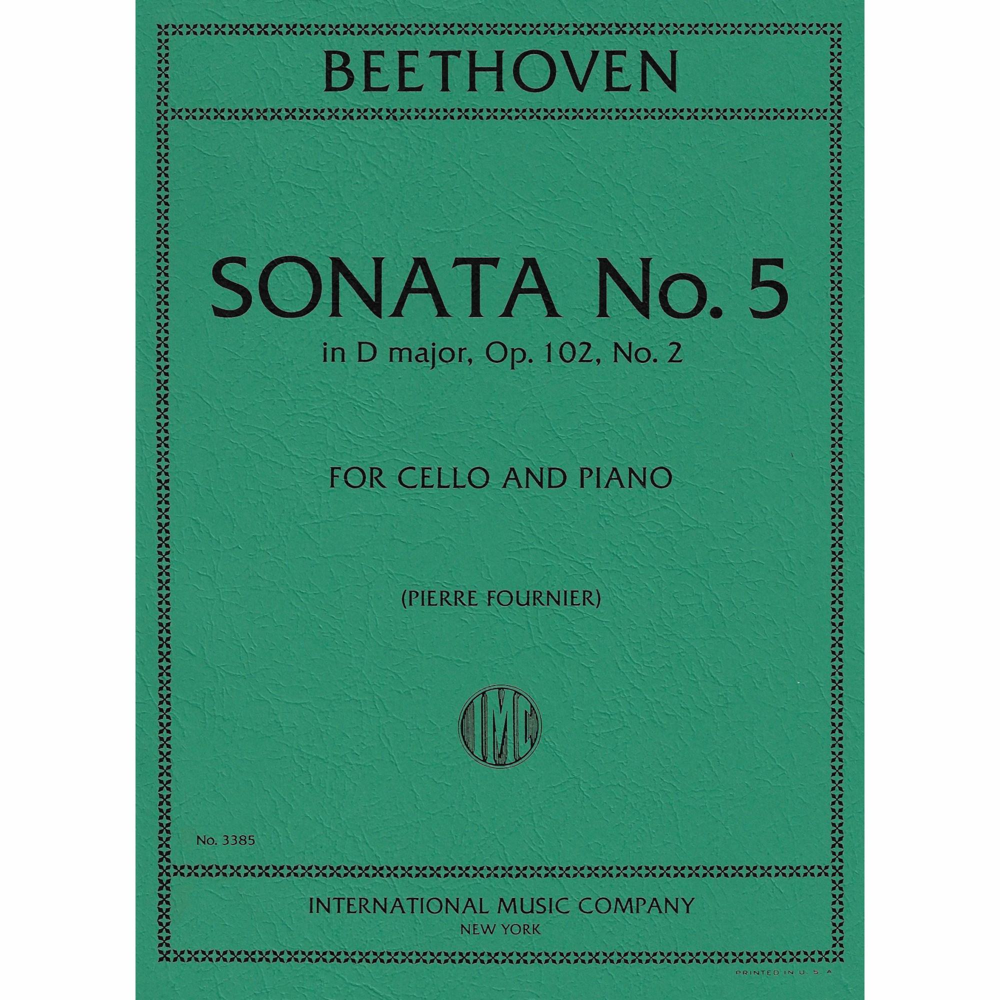 Beethoven -- Sonata No. 5 in D Major, Op. 102, No. 2 for Cello and Piano