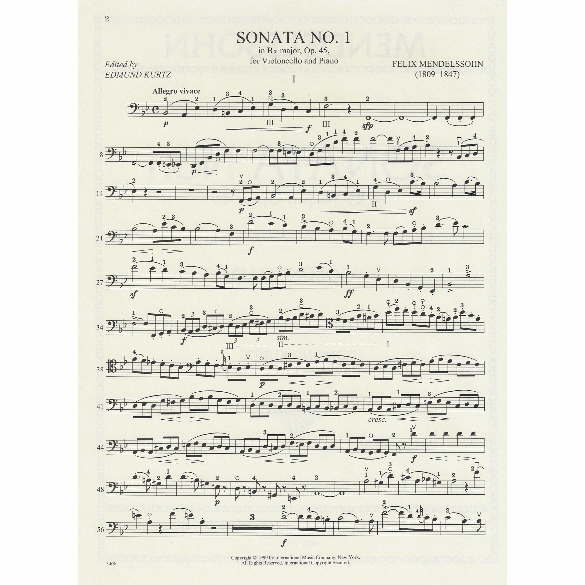 Sample: Cello Part