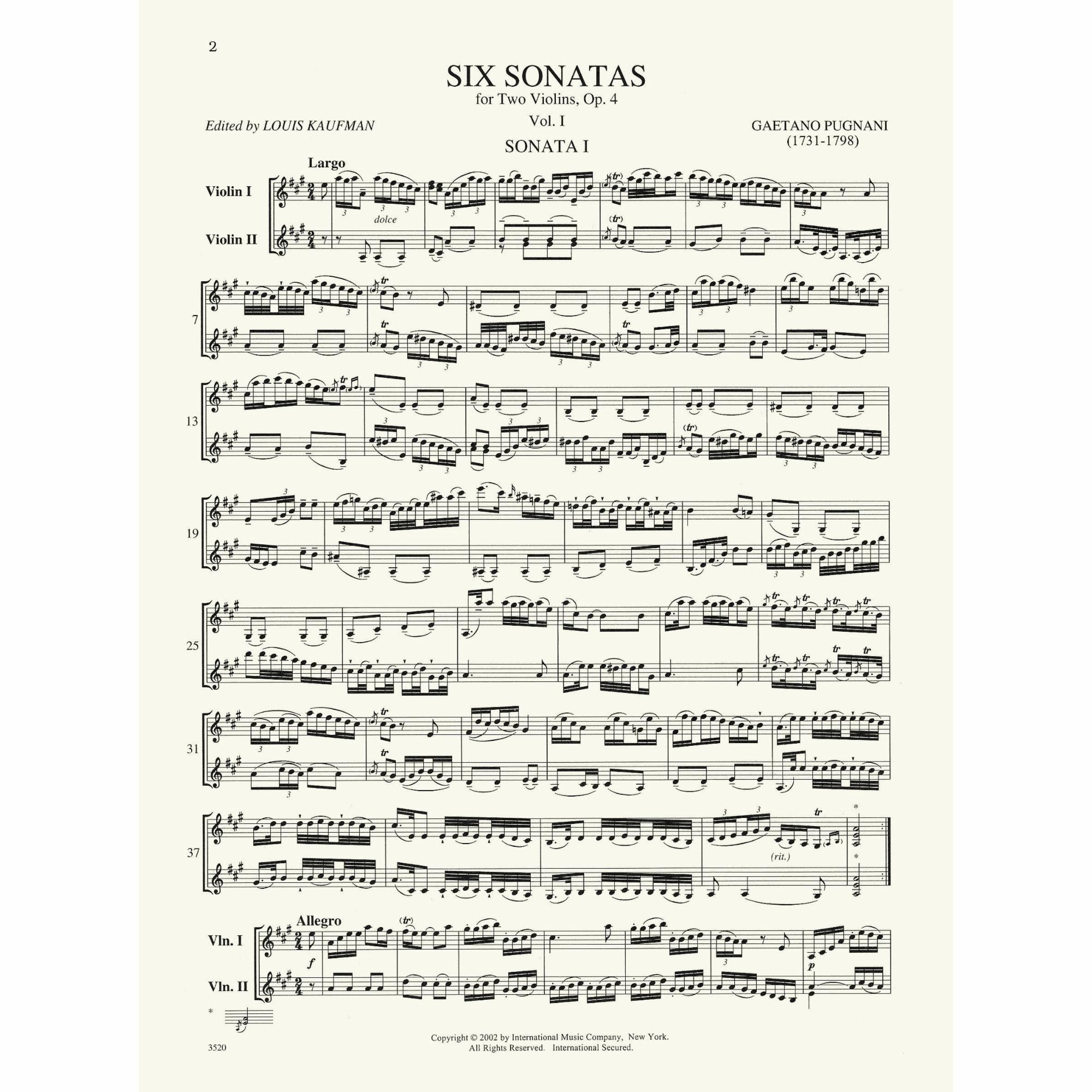 Sample: Vol. I, Score (Pg. 2)