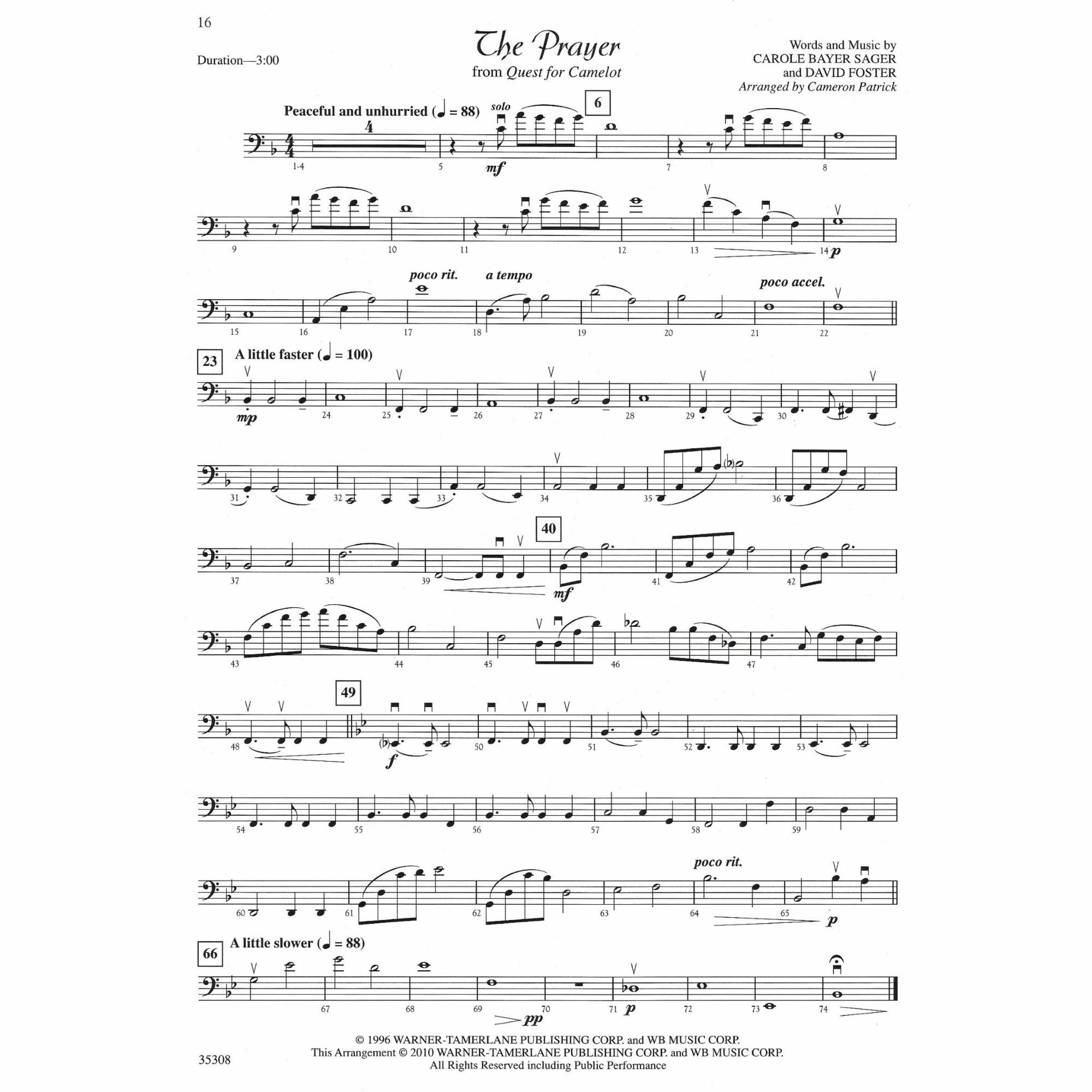 Sample: Cello (Pg. 16)