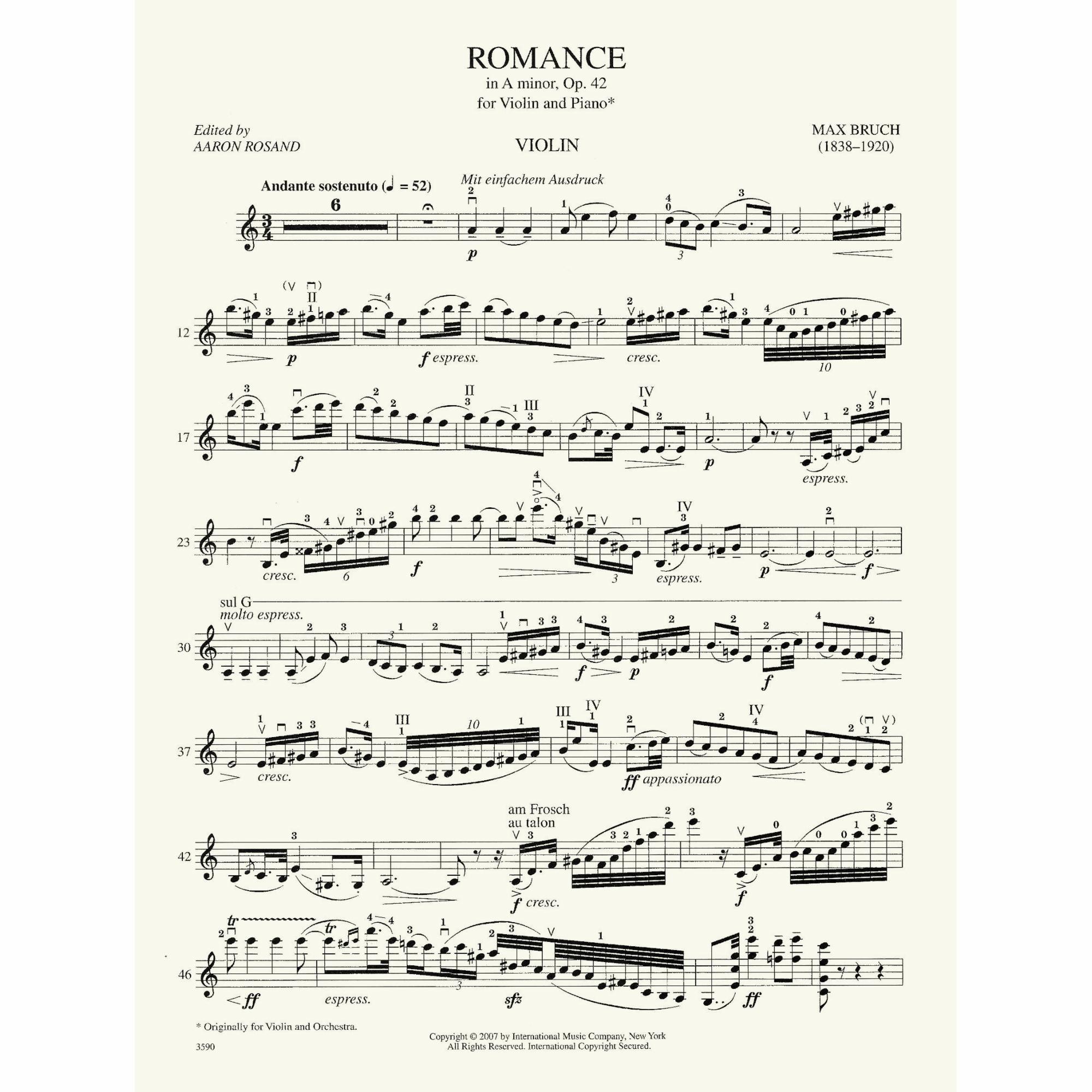 Sample: Violin Part