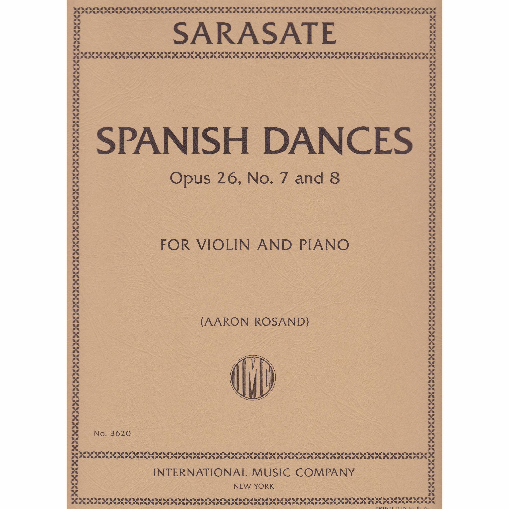 Sarasate -- Spanish Dances, Op. 26, Nos. 7 & 8 for Violin and Piano