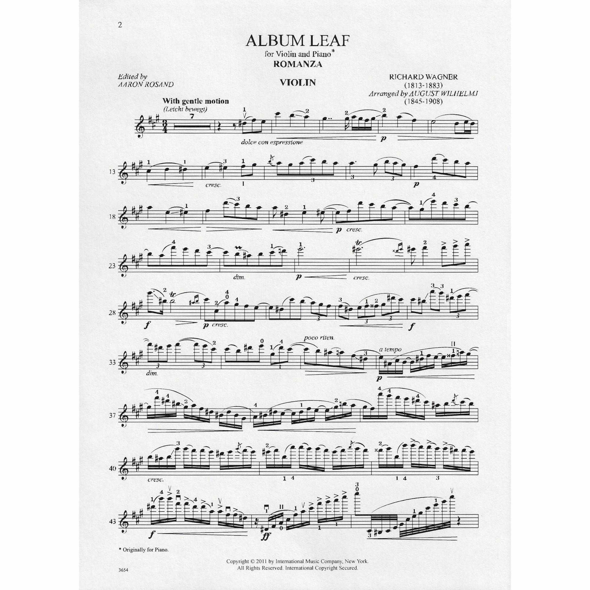 Sample: Violin Part