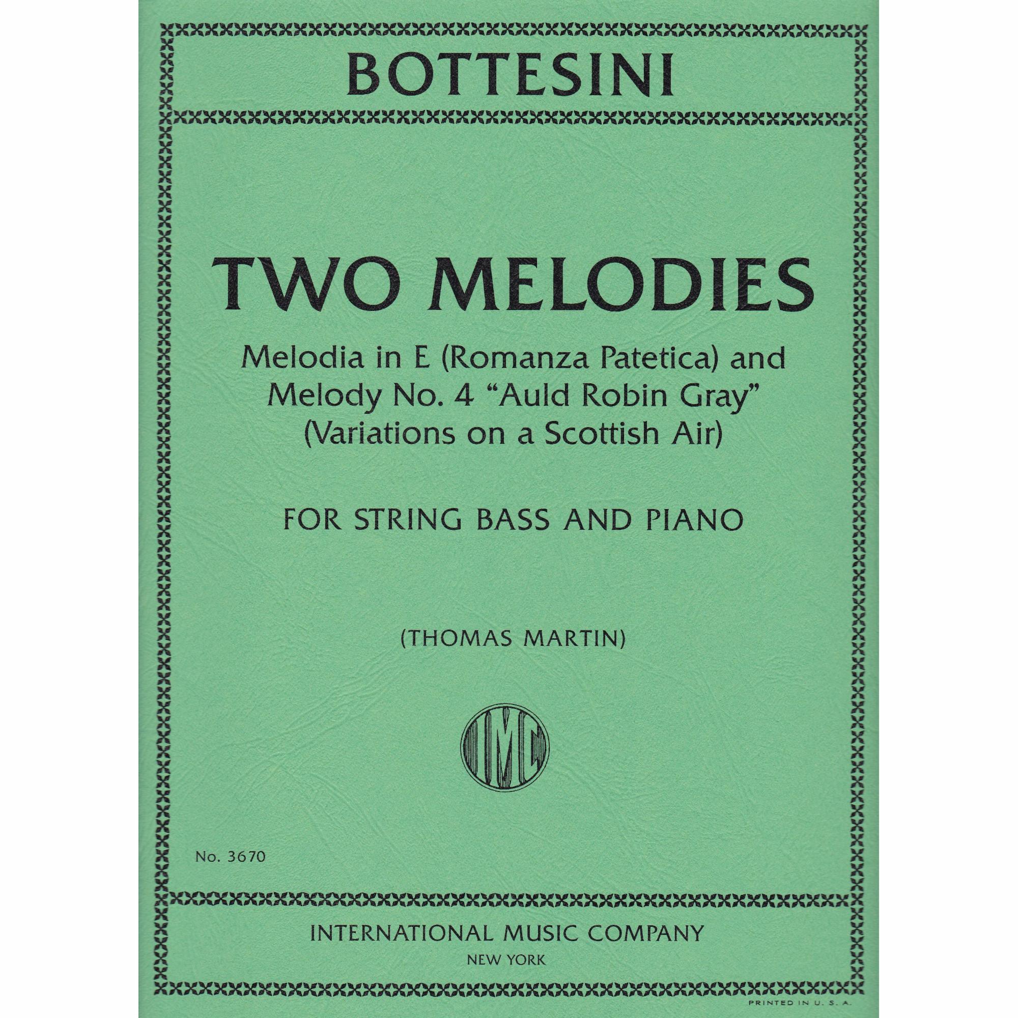 Two Melodies for String Bass and Piano