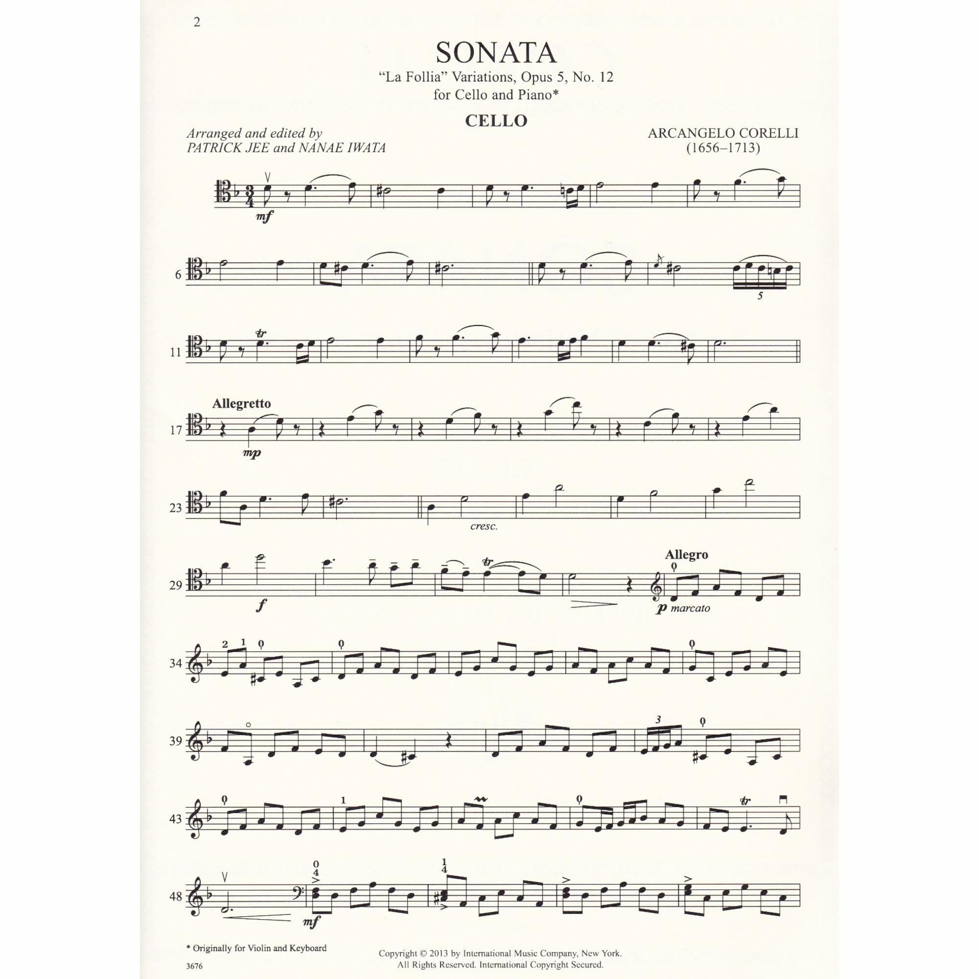 Sample: Cello Part