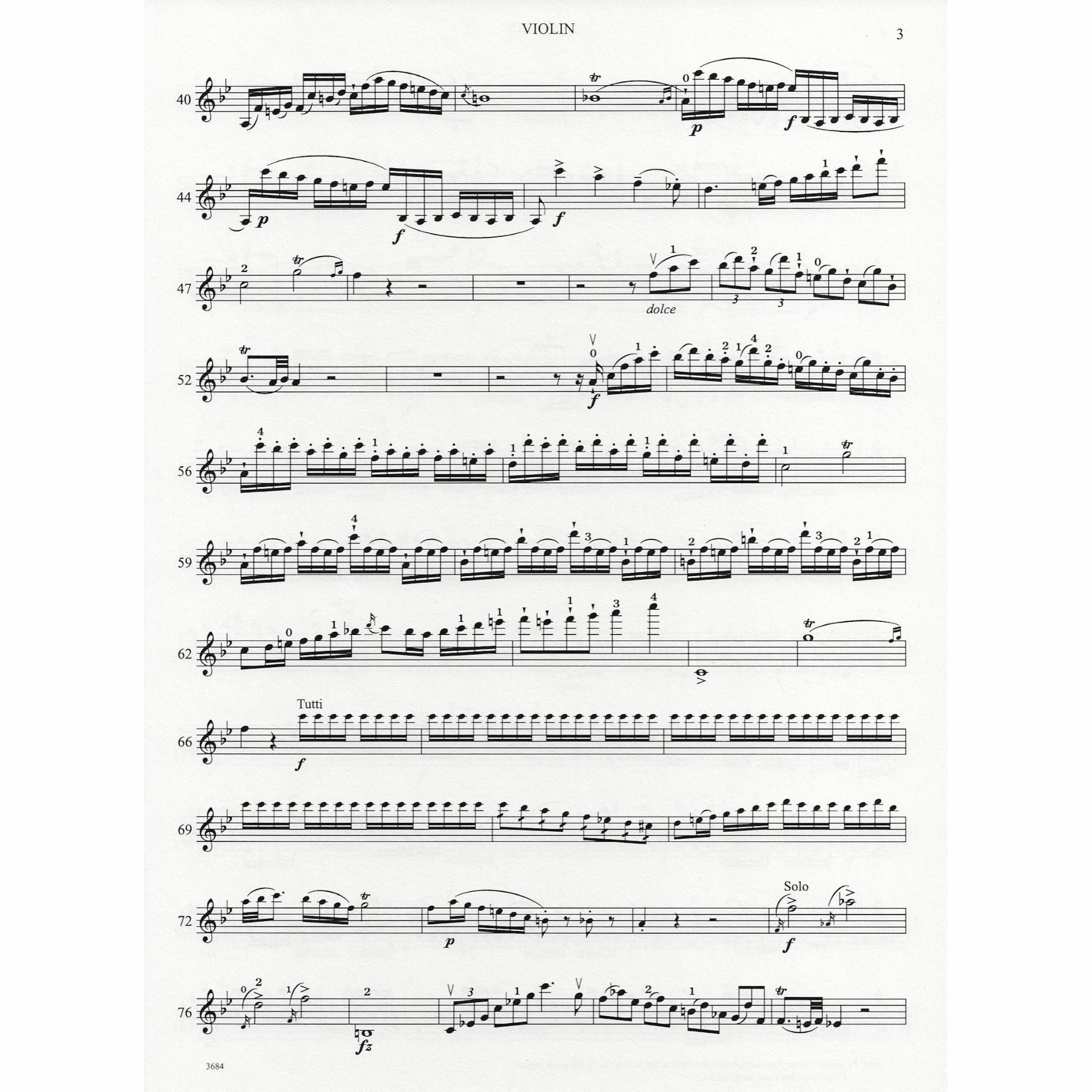 Sample: Violin Part (Pg. 2)