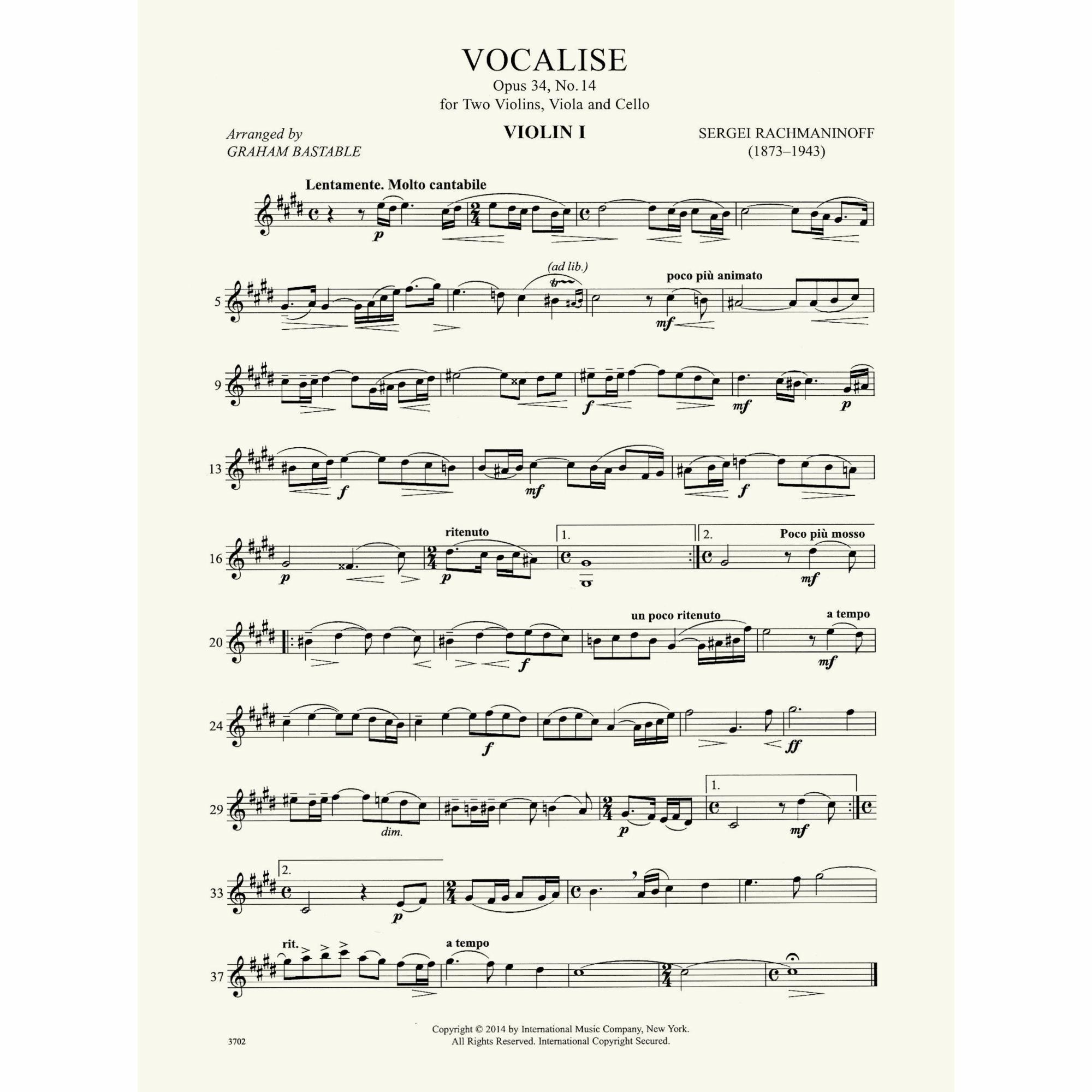 Sample: Violin I (Pg. 1)