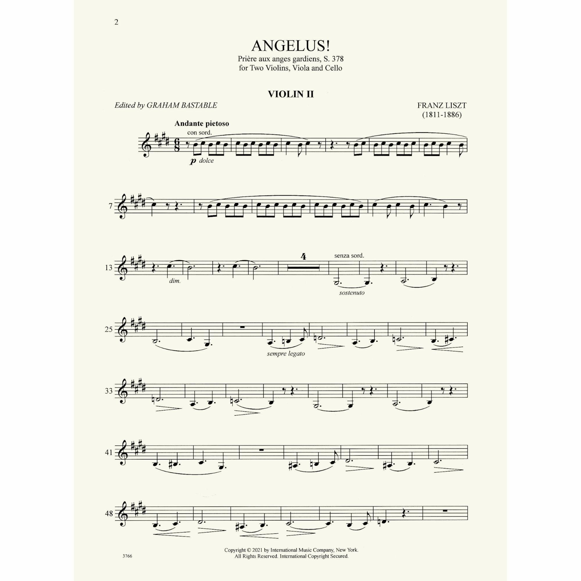 Sample: Violin II (Pg. 1)