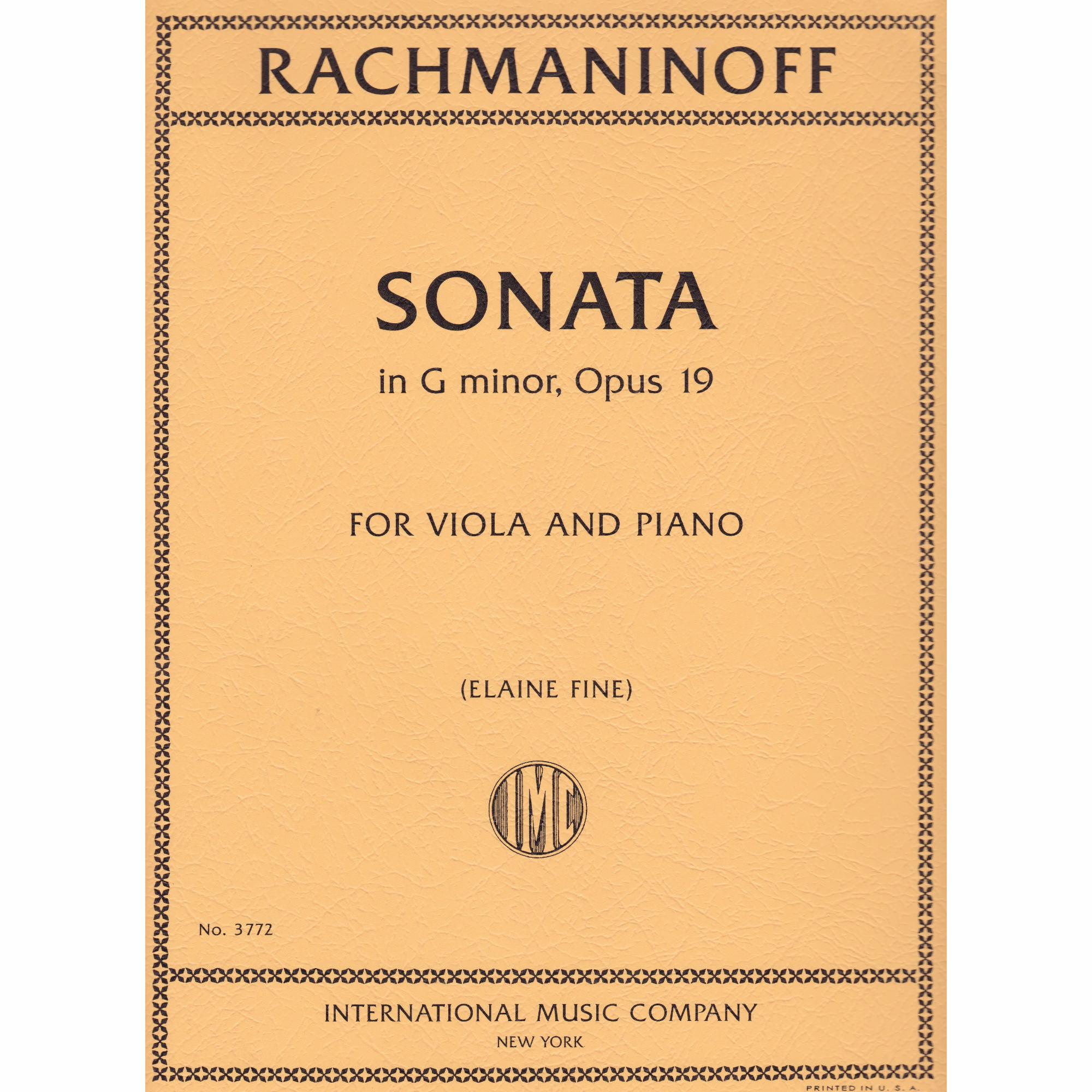 Rachmaninoff -- Sonata in G Minor, Op. 19 for Viola and Piano