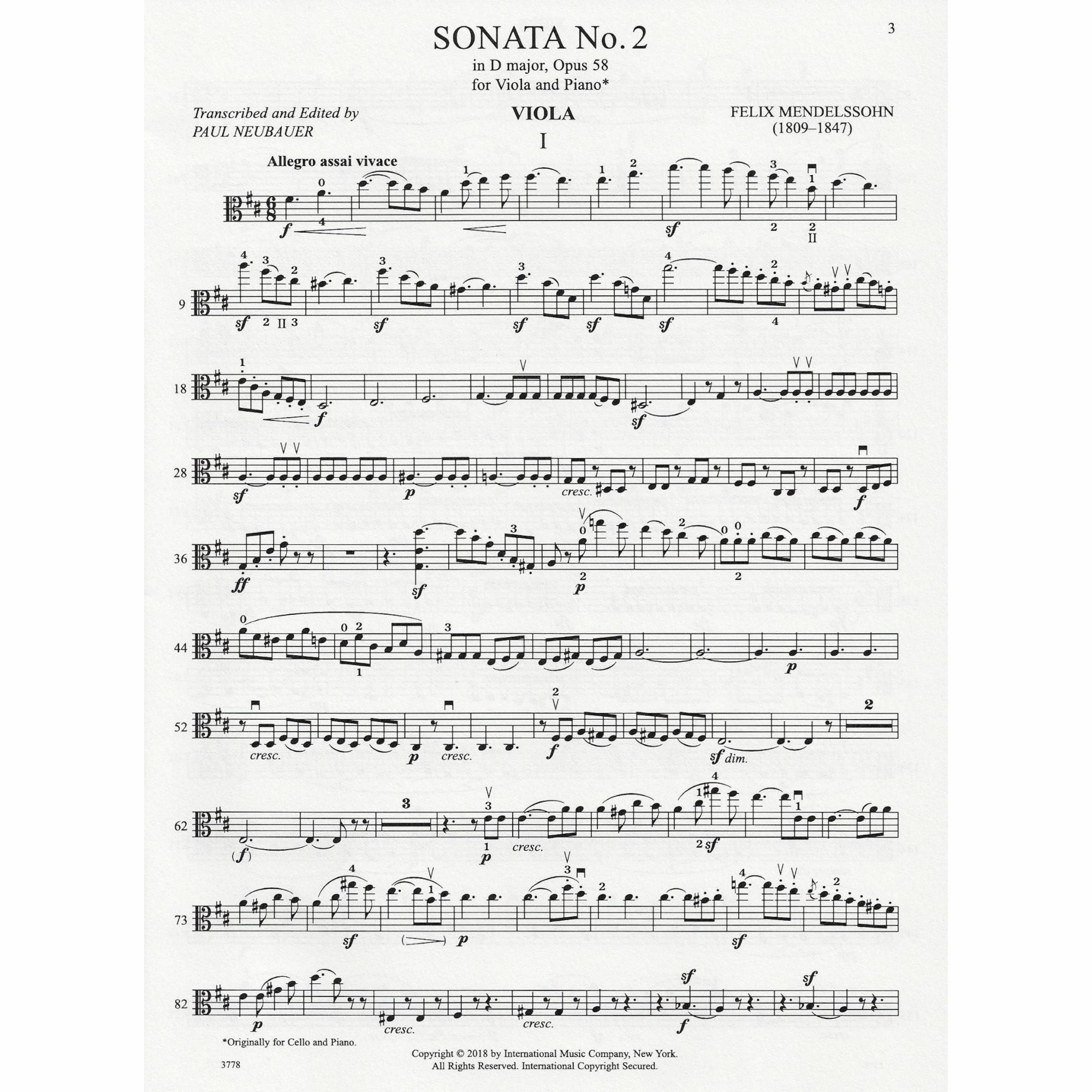 Sample: Viola Part