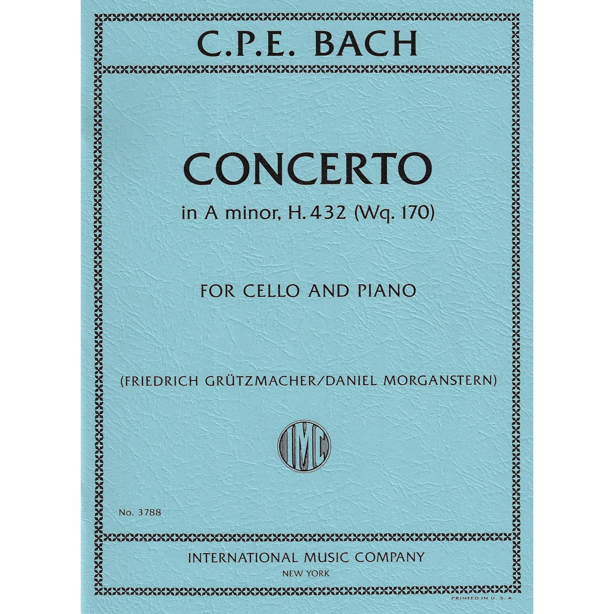 Bach, C.P.E. -- Concerto in A Minor, H. 432 (Wq. 170) for Cello and Piano