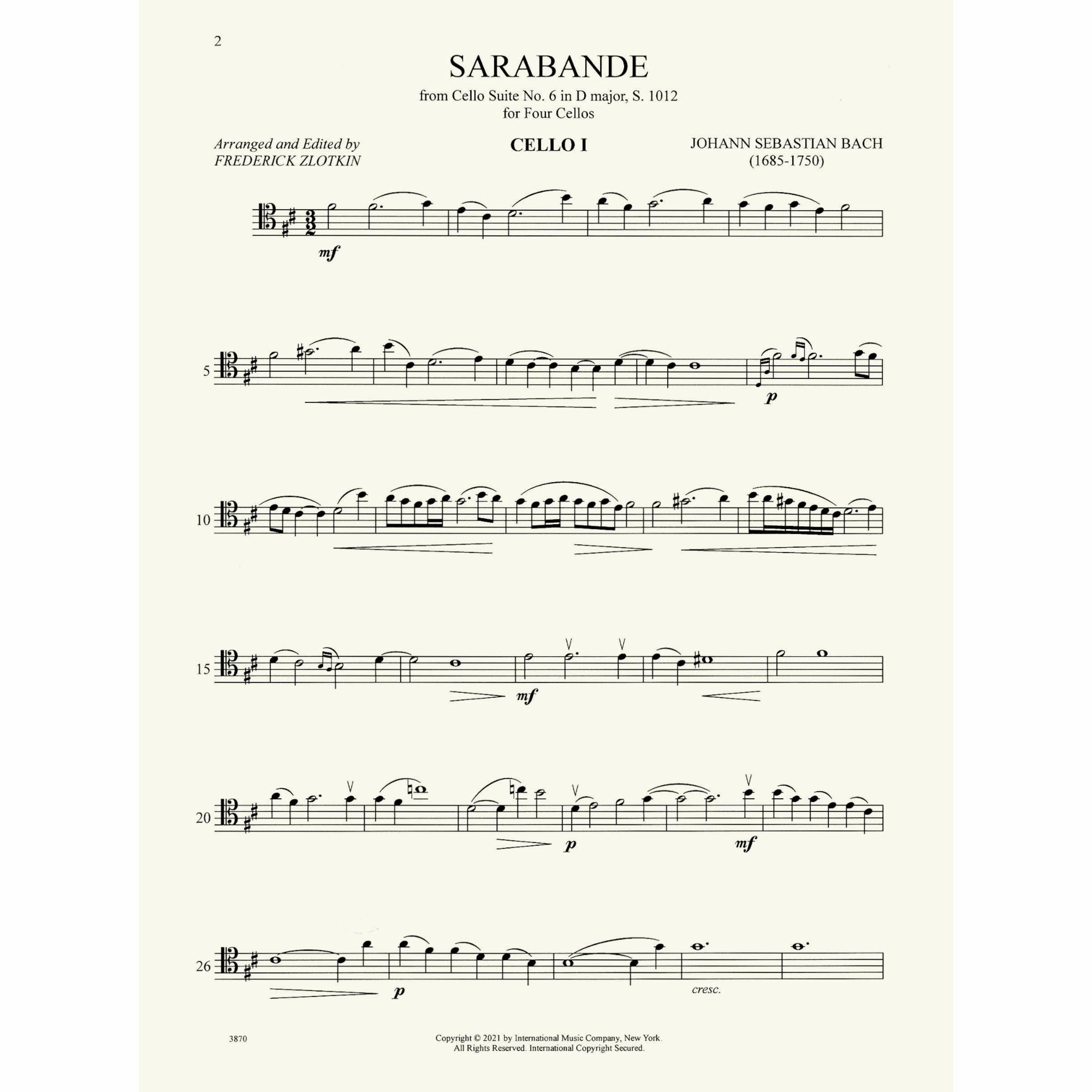 Sample: Cello I (Pg. 2)