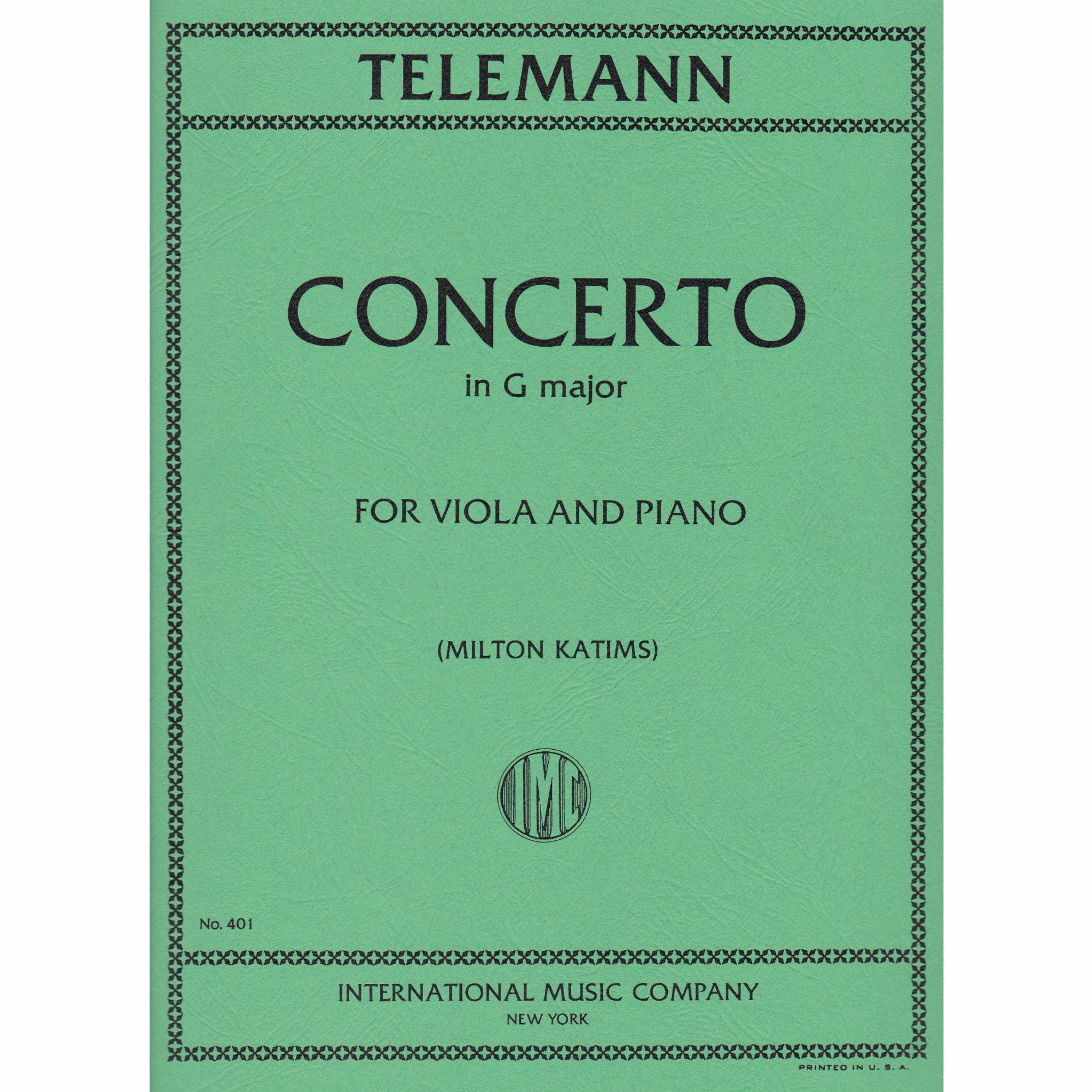 Telemann -- Concerto in G Major for Viola and Piano