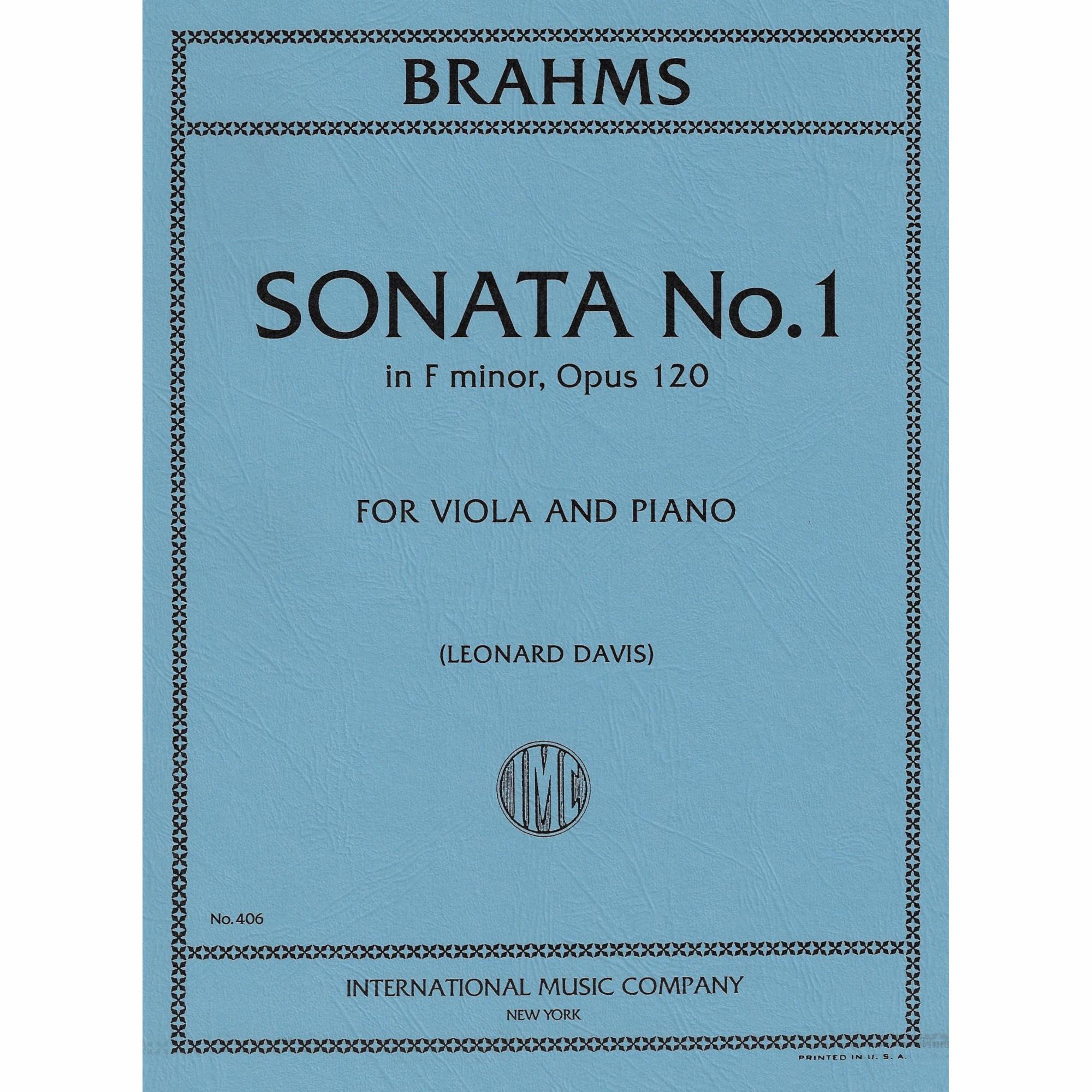 Brahms -- Sonata No. 1 in F Minor, Op. 120 for Viola and Piano