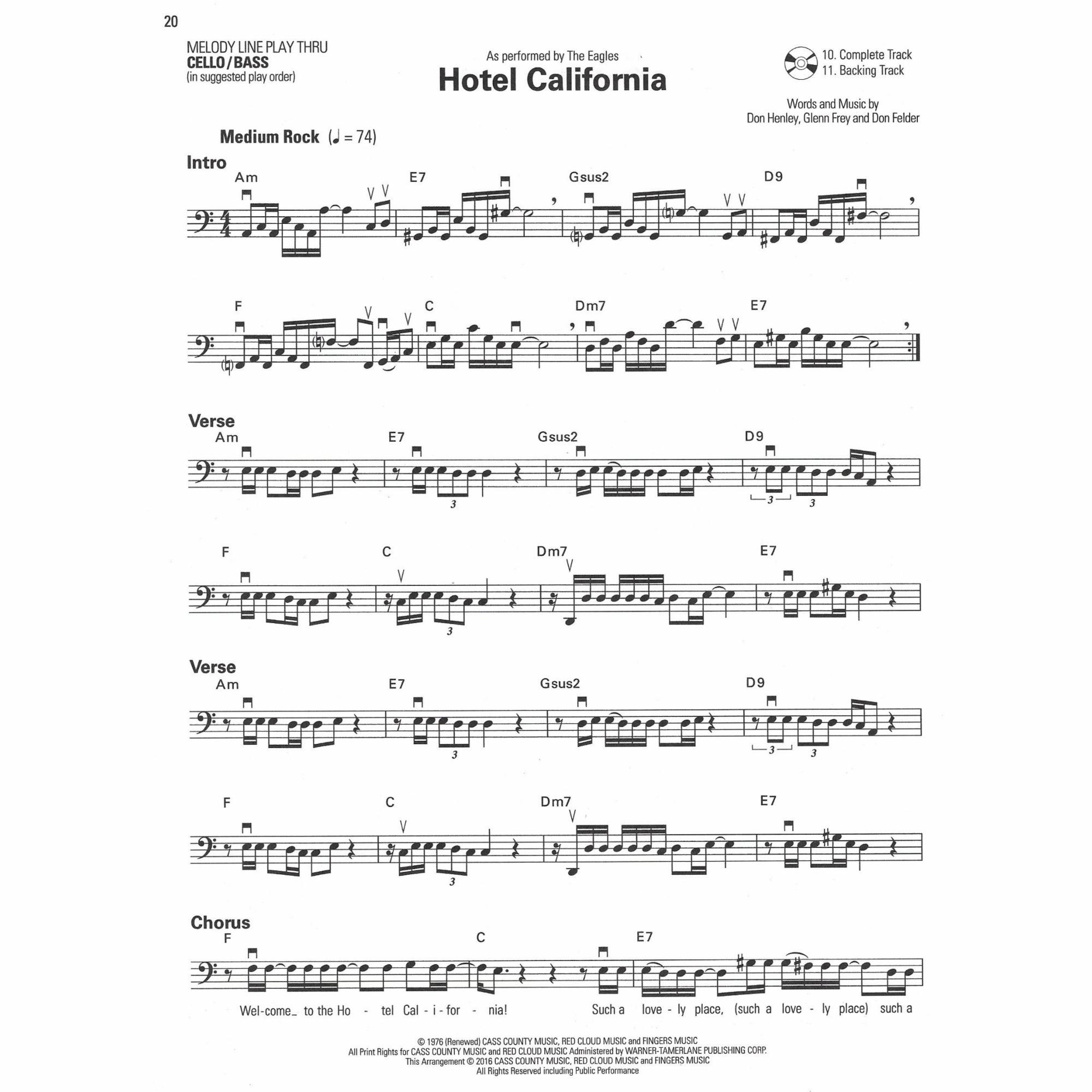 Sample: Cello/Bass (Pg. 20)