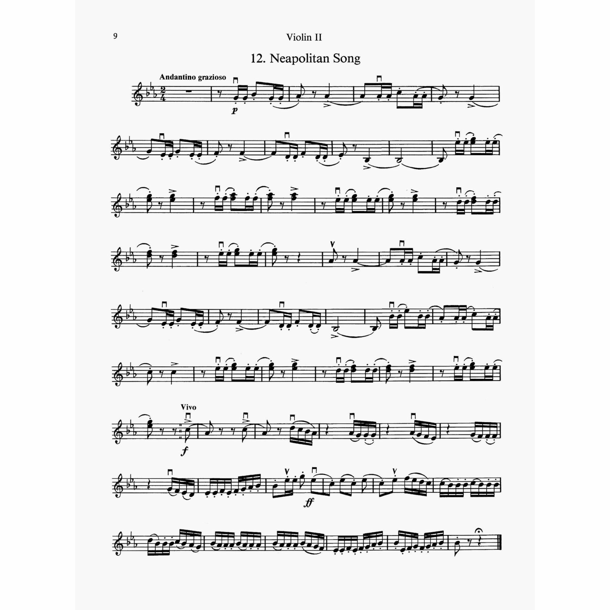 Sample: Violin II Part