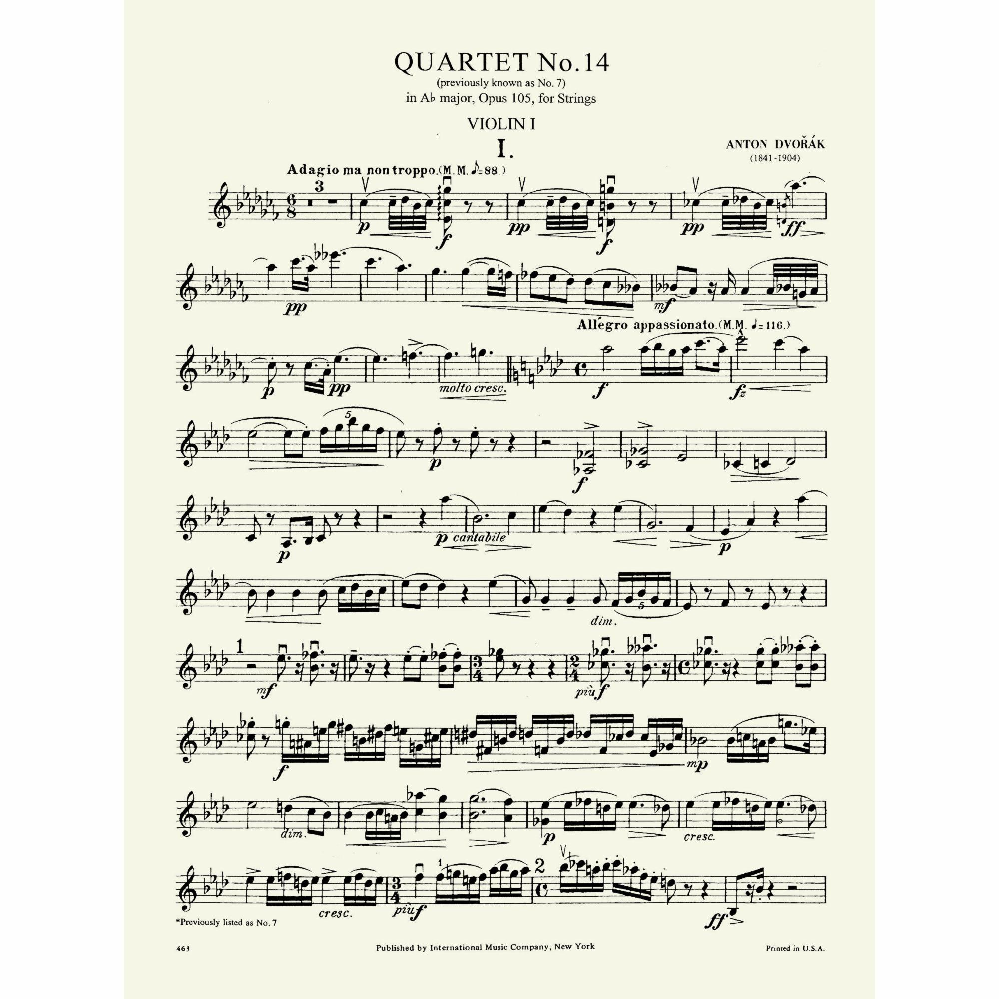 Sample: Violin I (Pg. 1)