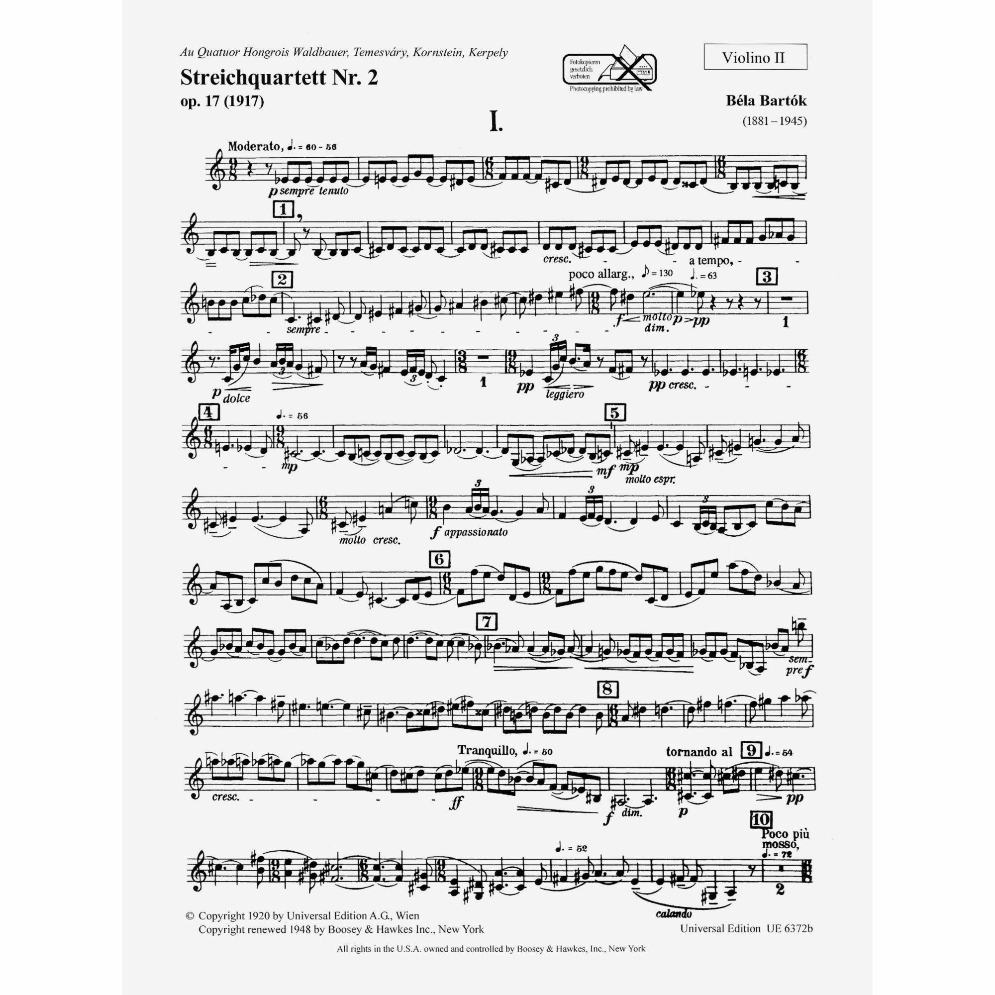 Sample: Violin II (Pg. 1)