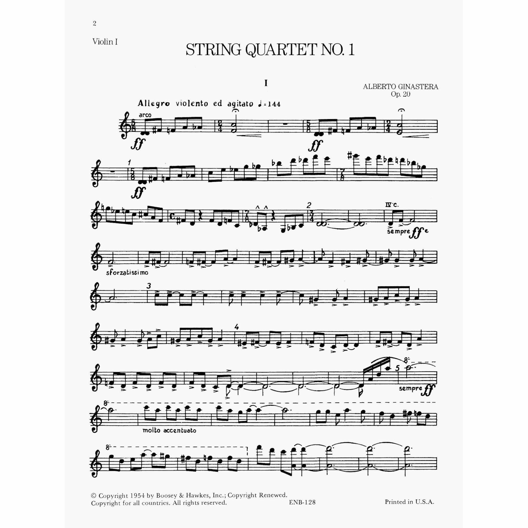 Sample: Violin I (Pg. 2)