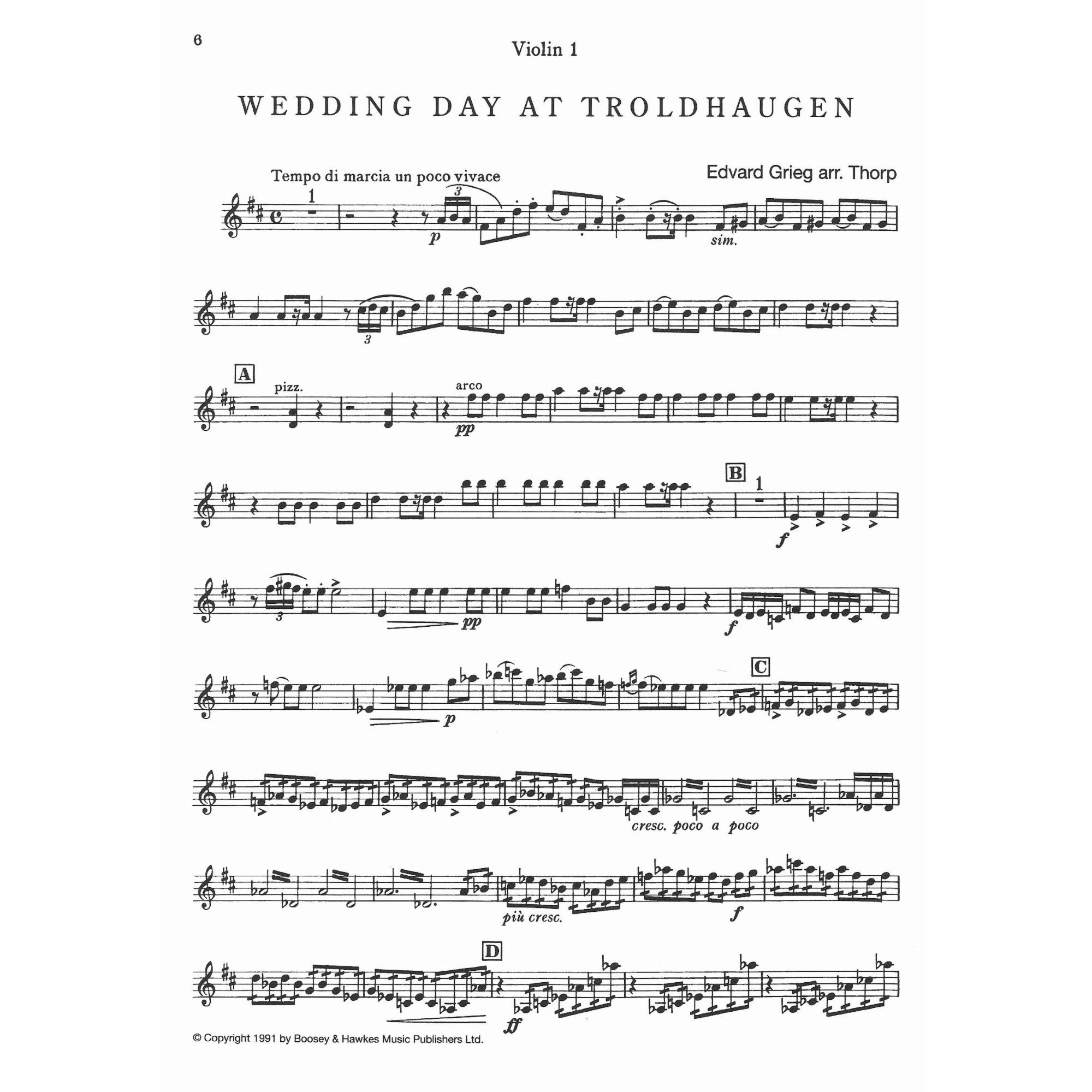 Sample: Vol. 1, Violin I (Pg. 6)