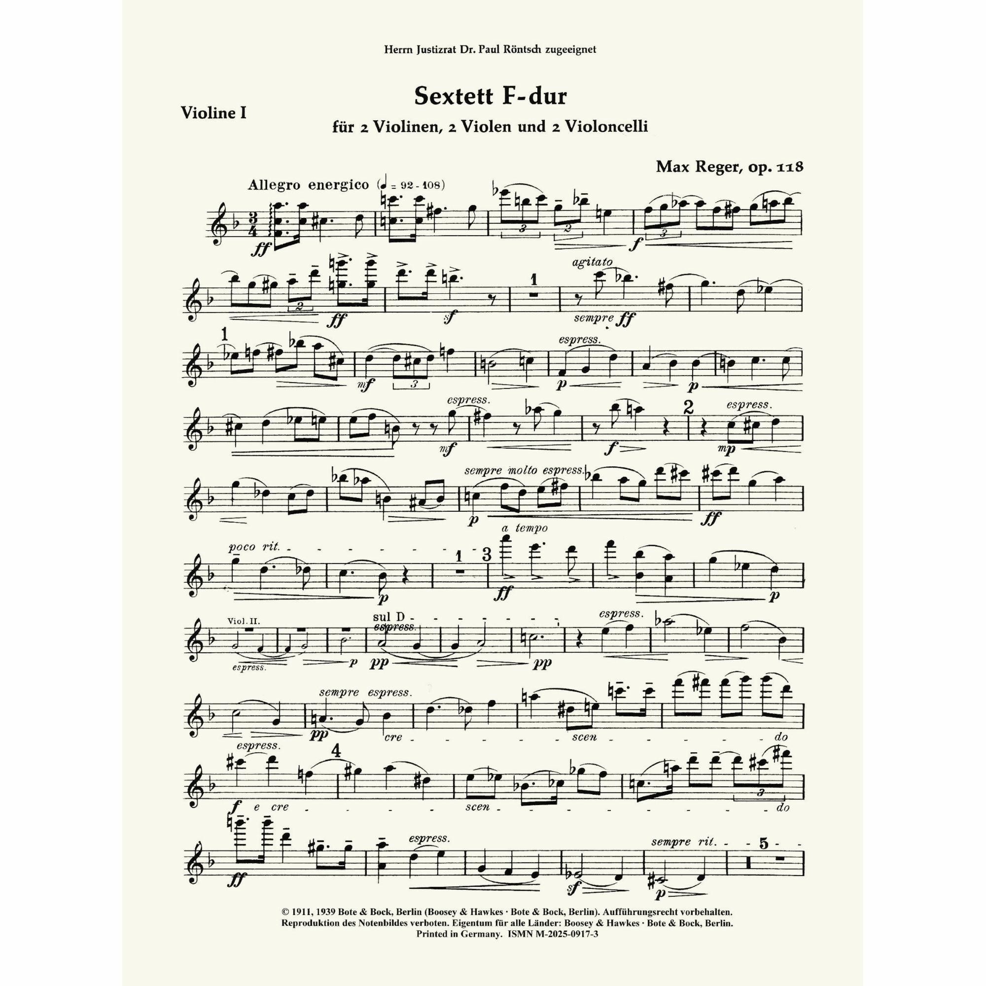 Sample: Violin I (Pg. 1)