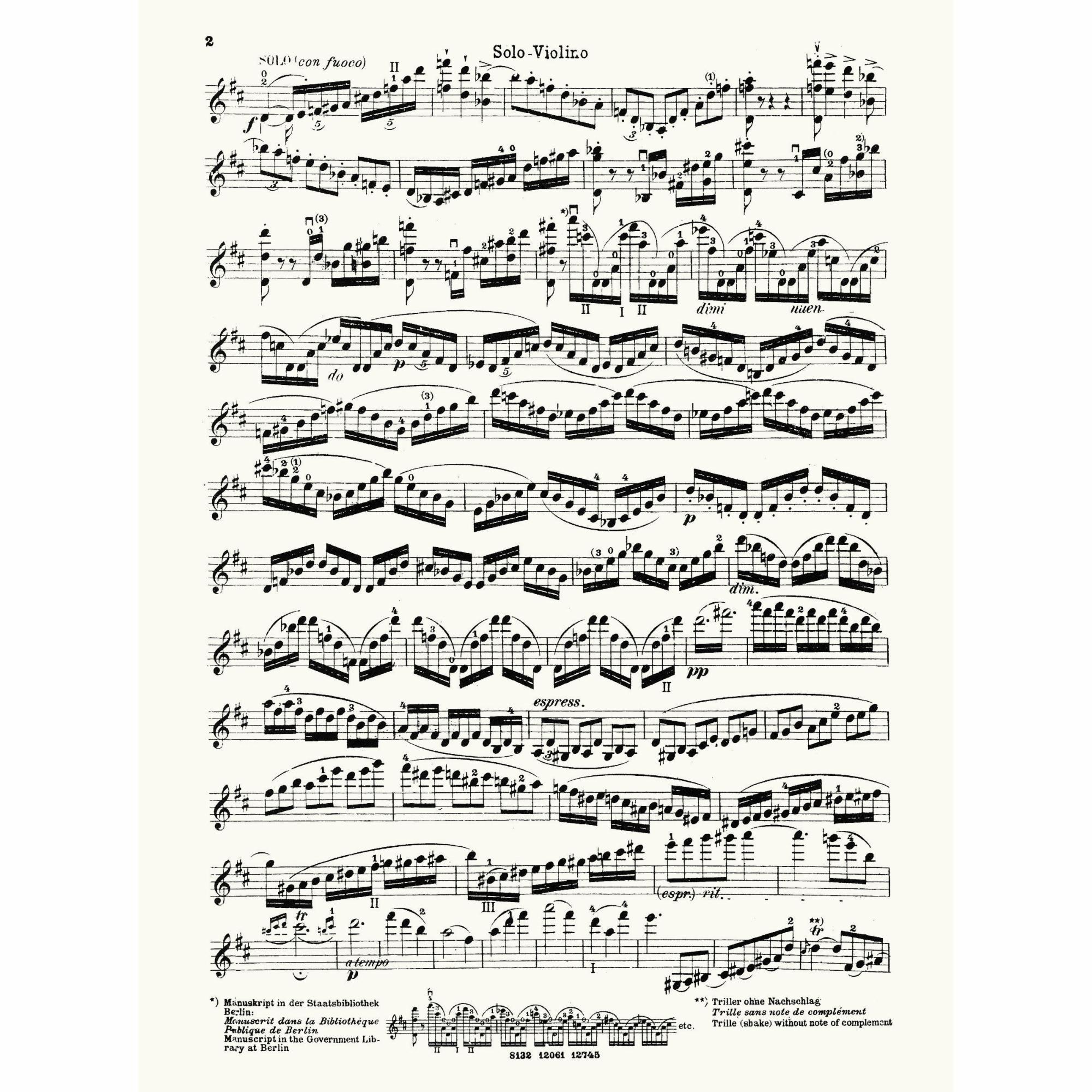 Sample: Violin Part