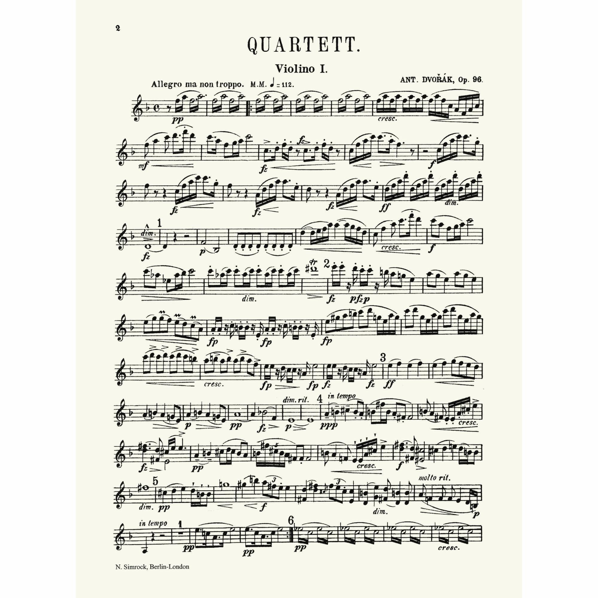 Sample: Violin I (Pg. 2)