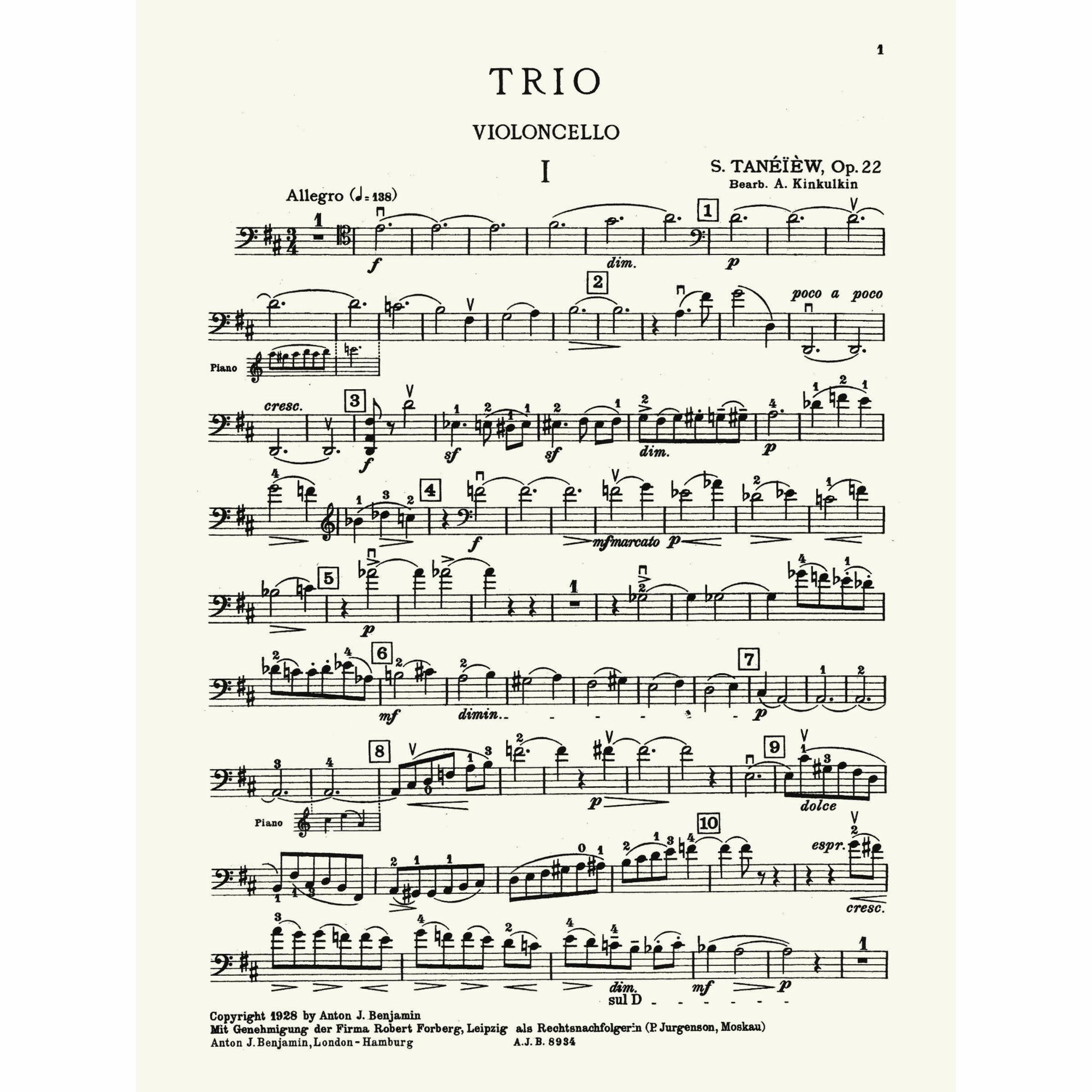 Sample: Cello (Pg. 1)