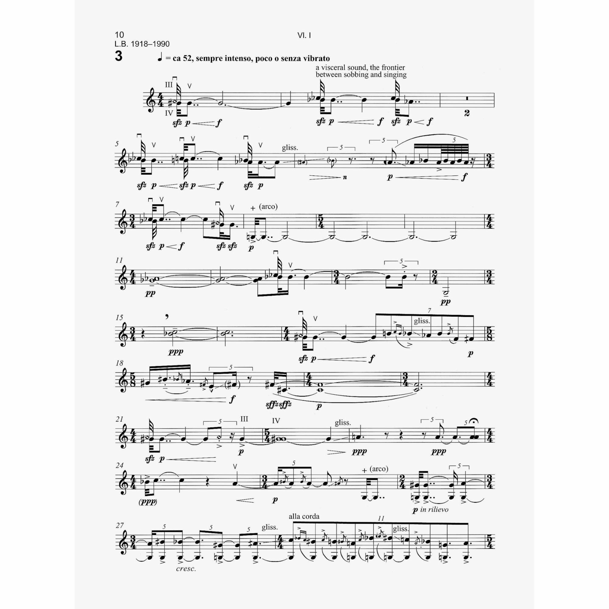 Sample: Violin I (Pg. 10)