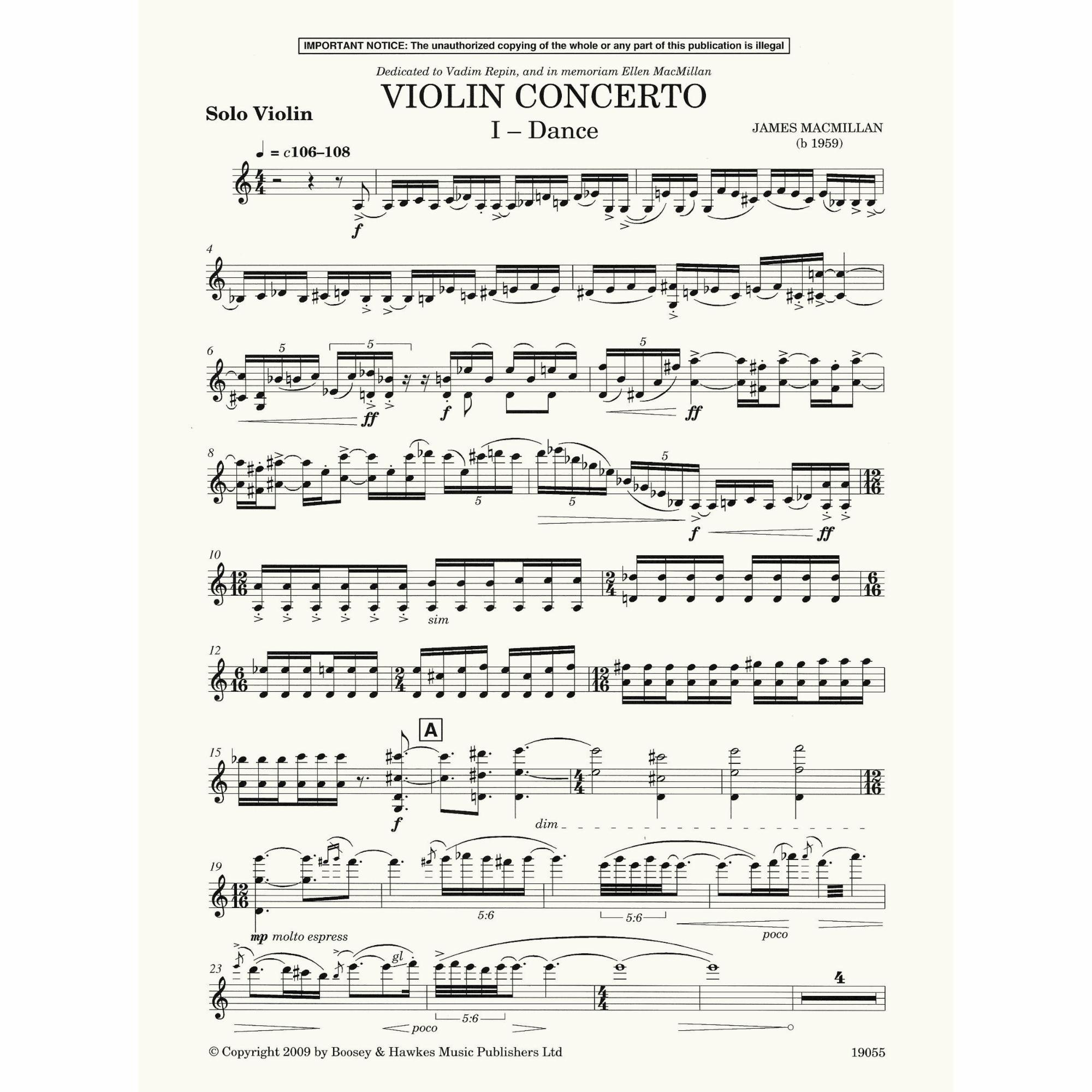 Sample: Violin Part