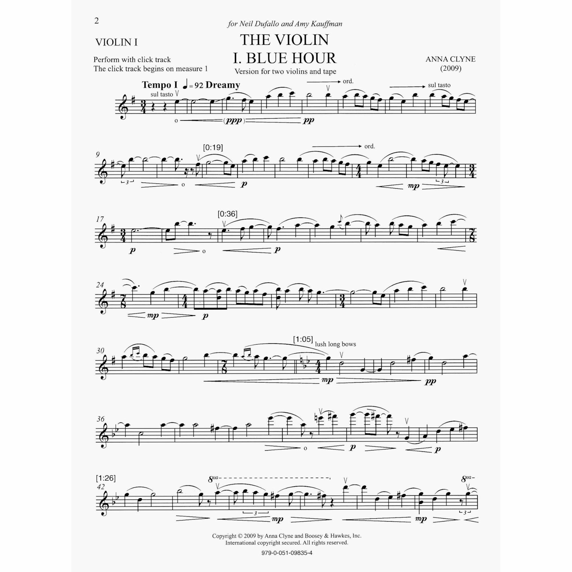 Sample: Violin I (Pg. 2)