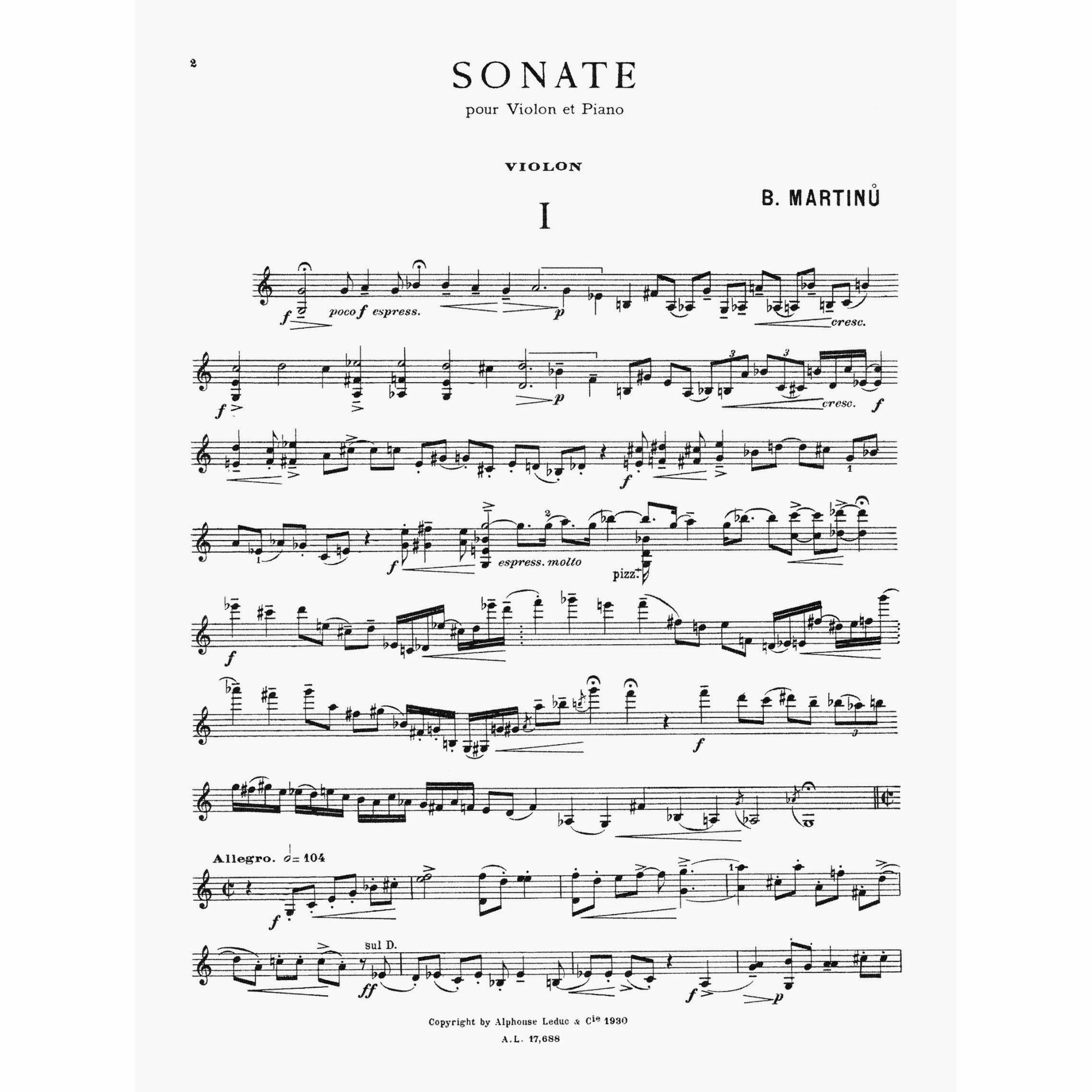 Sample: Violin Part