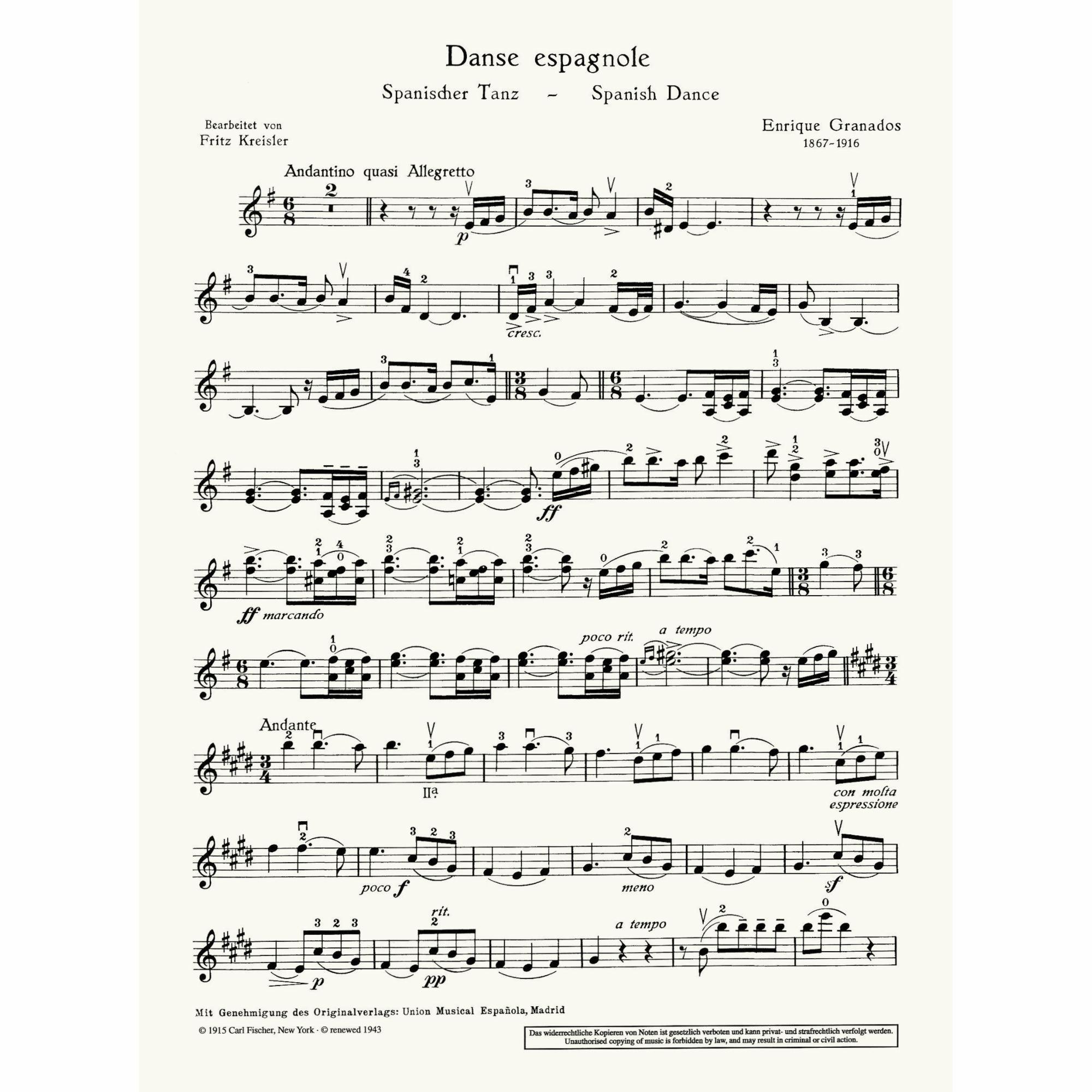 Sample: Violin Part