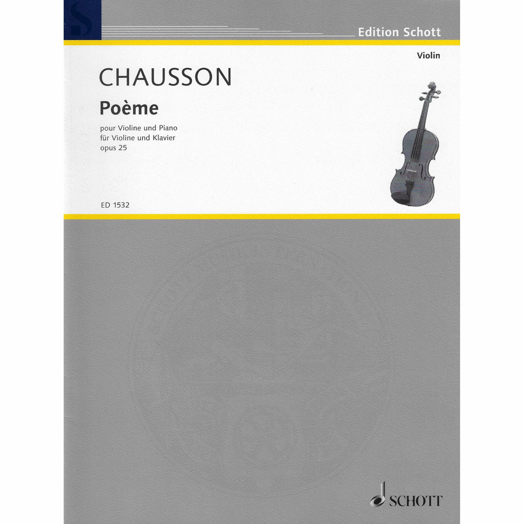 Chausson -- Poeme, Op. 25 for Violin and Piano