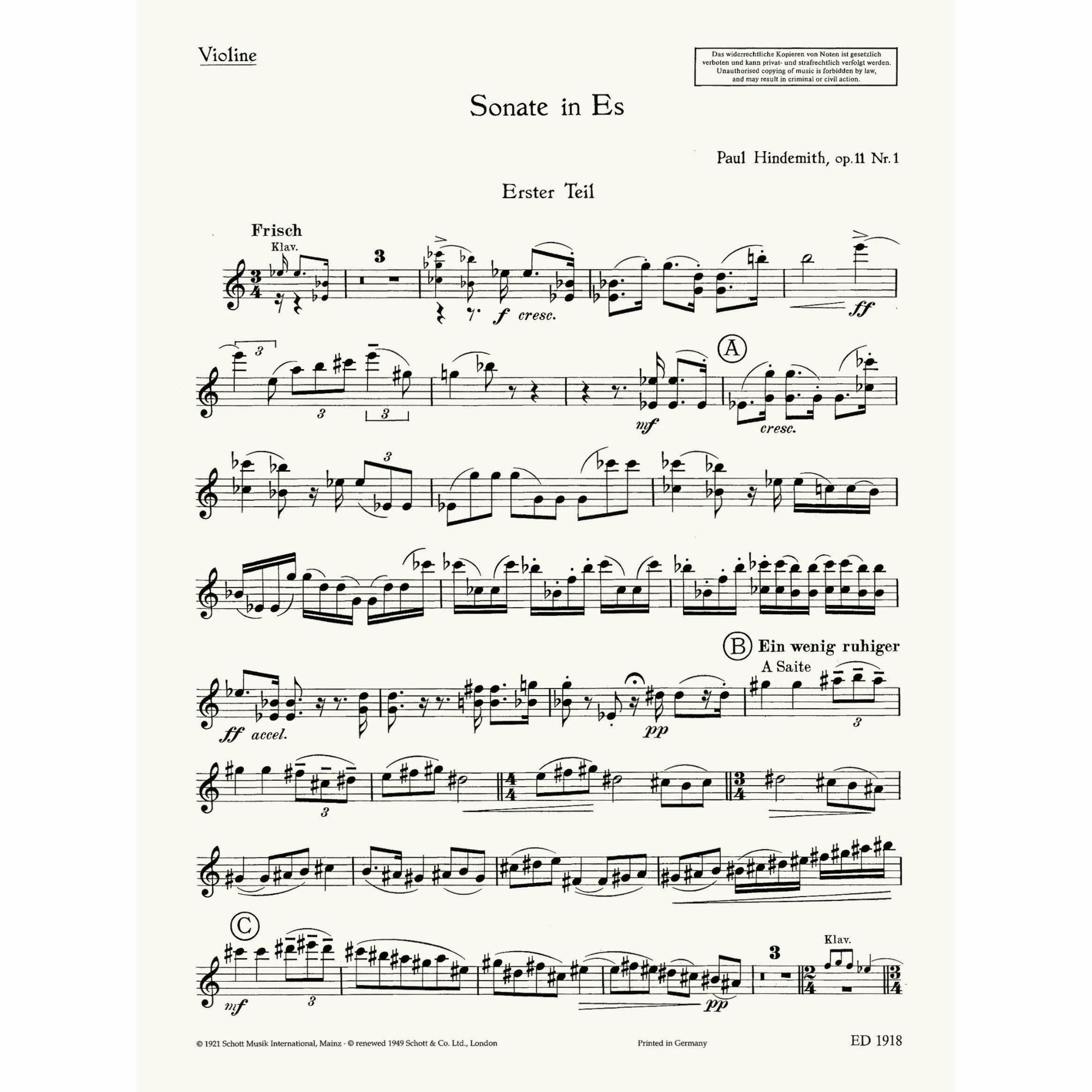 Sample: Violin Part