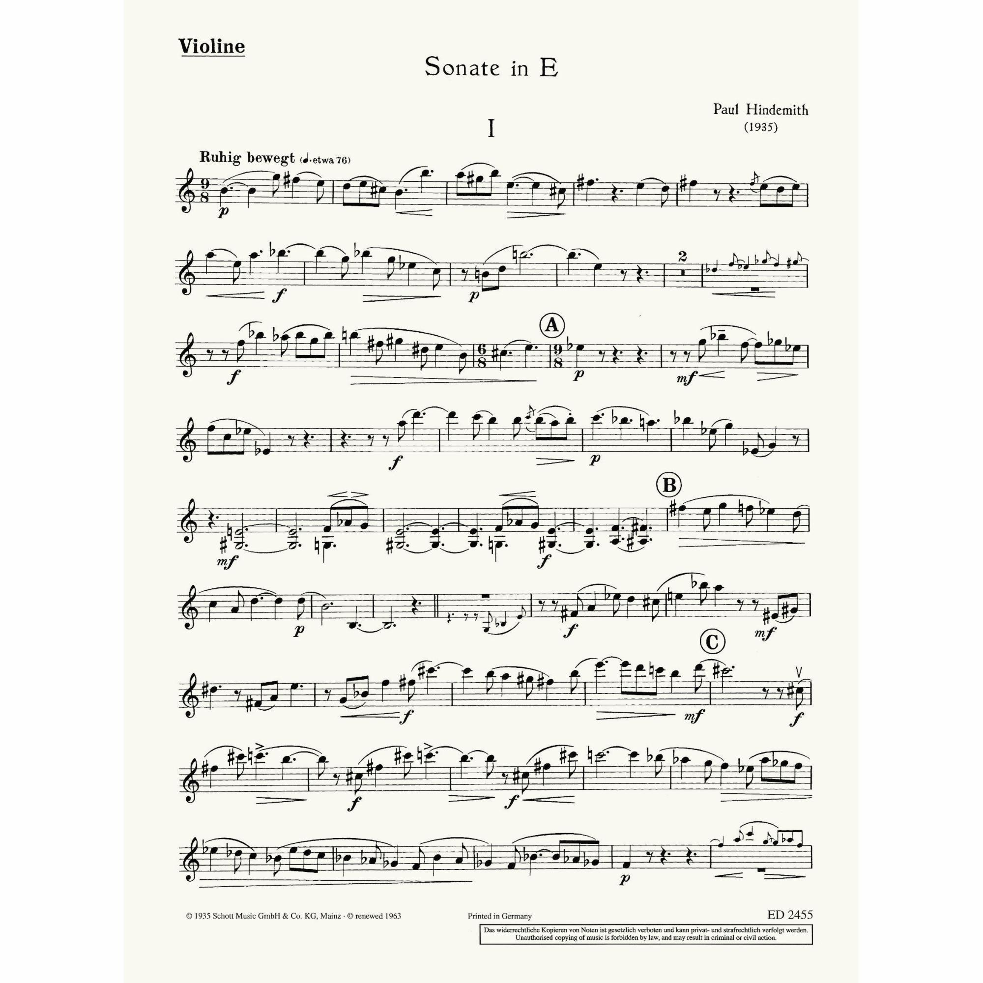 Sample: Violin Part