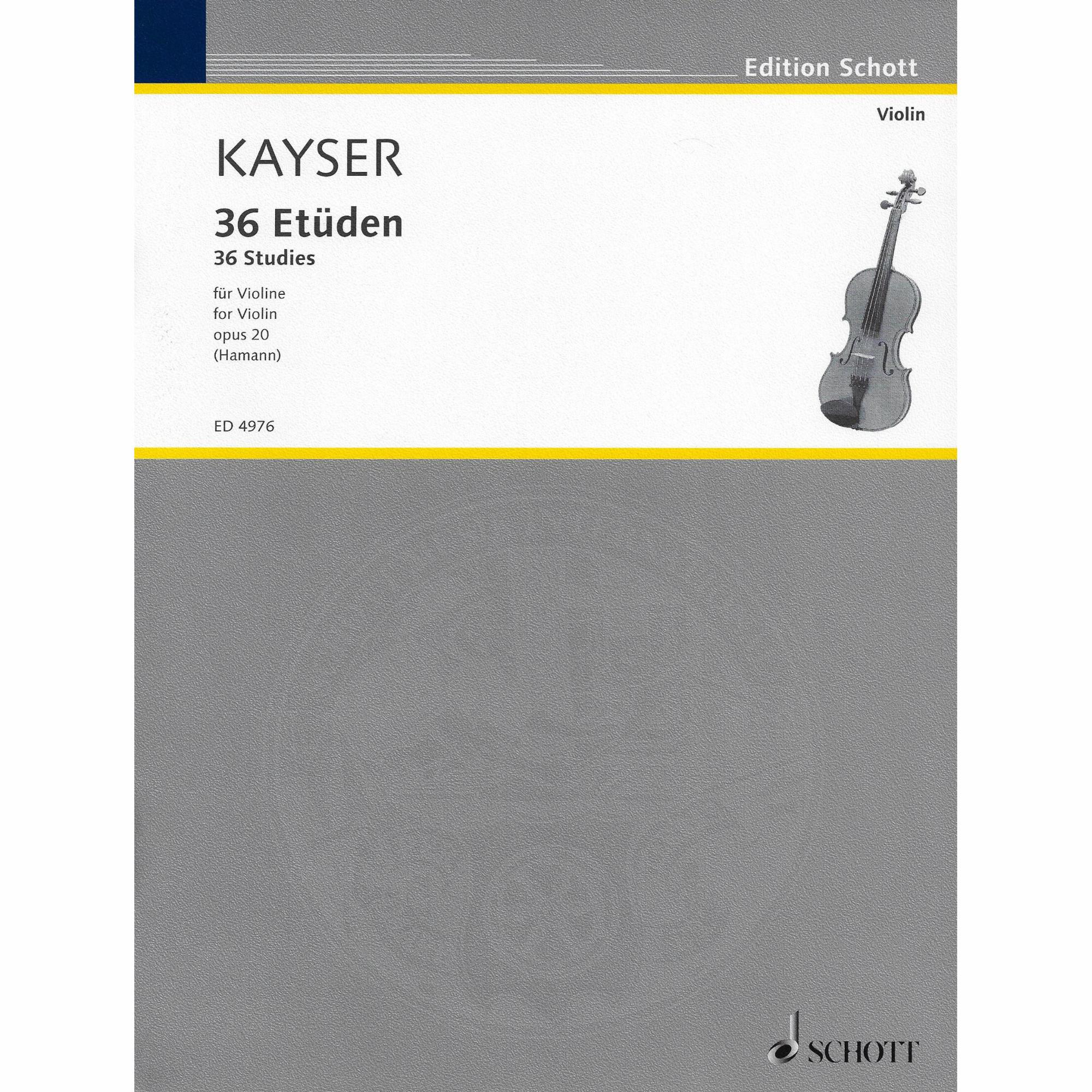 Kayser -- 36 Studies, Op. 20 for Violin