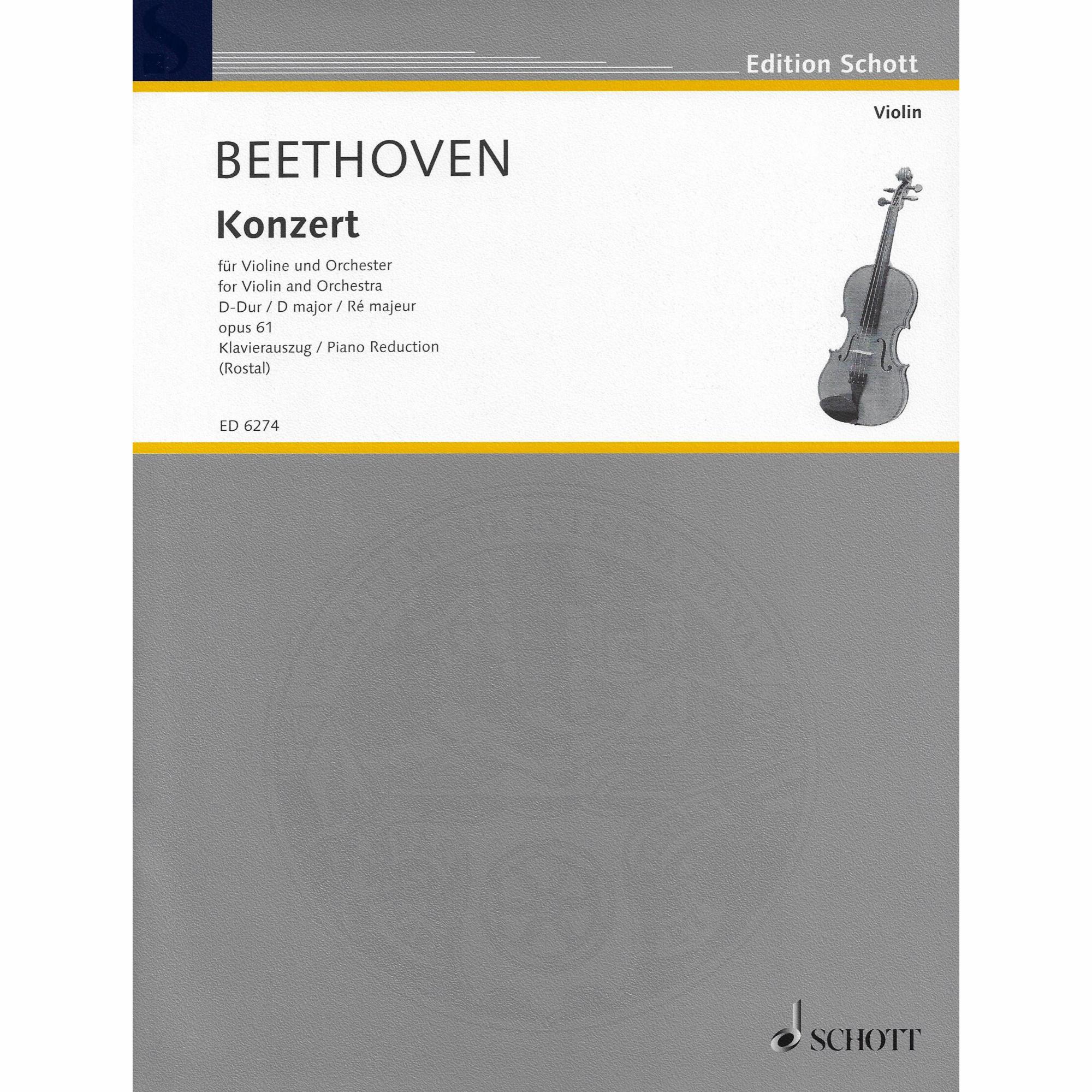 Beethoven -- Concerto in D Major, Op. 61 for Violin and Piano