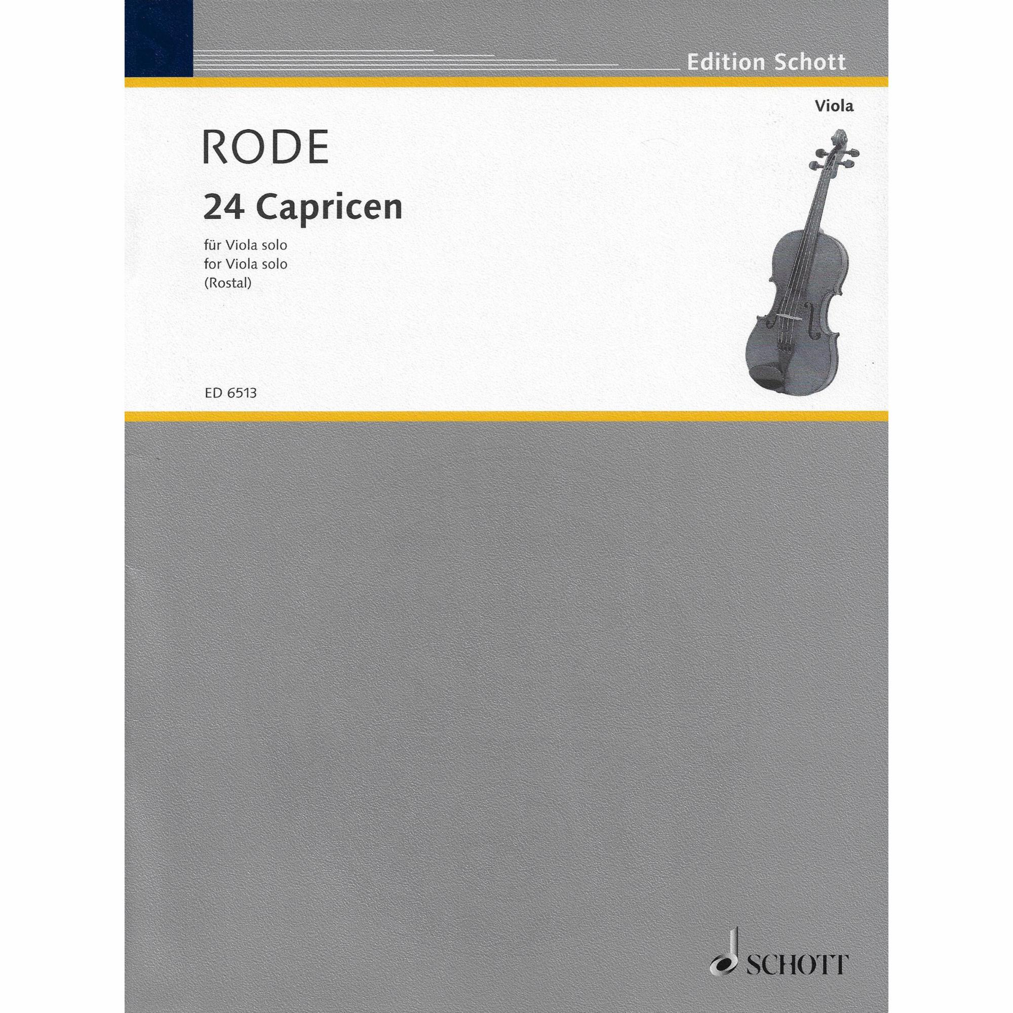 Rode -- 24 Caprices for Viola