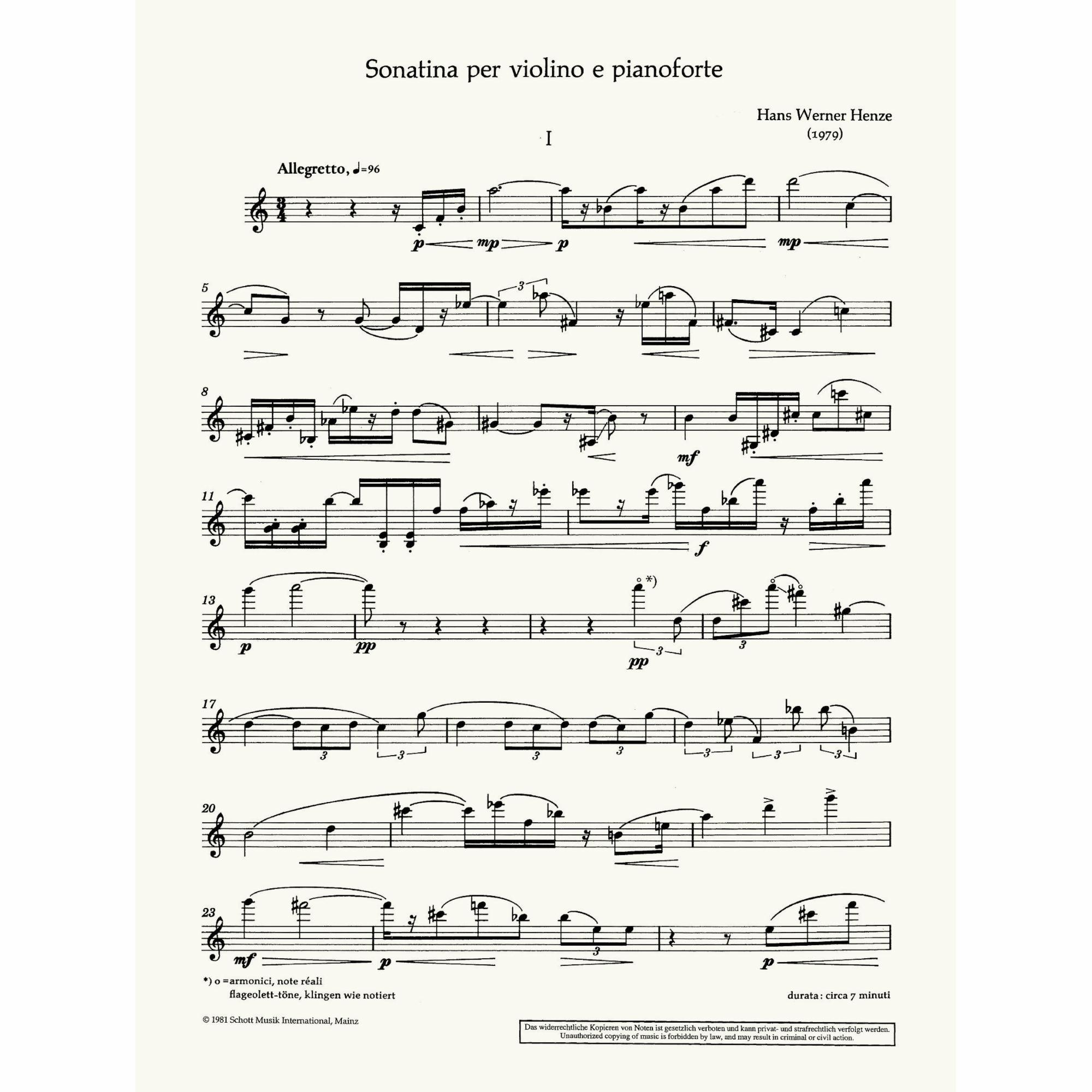 Sample: Violin Part